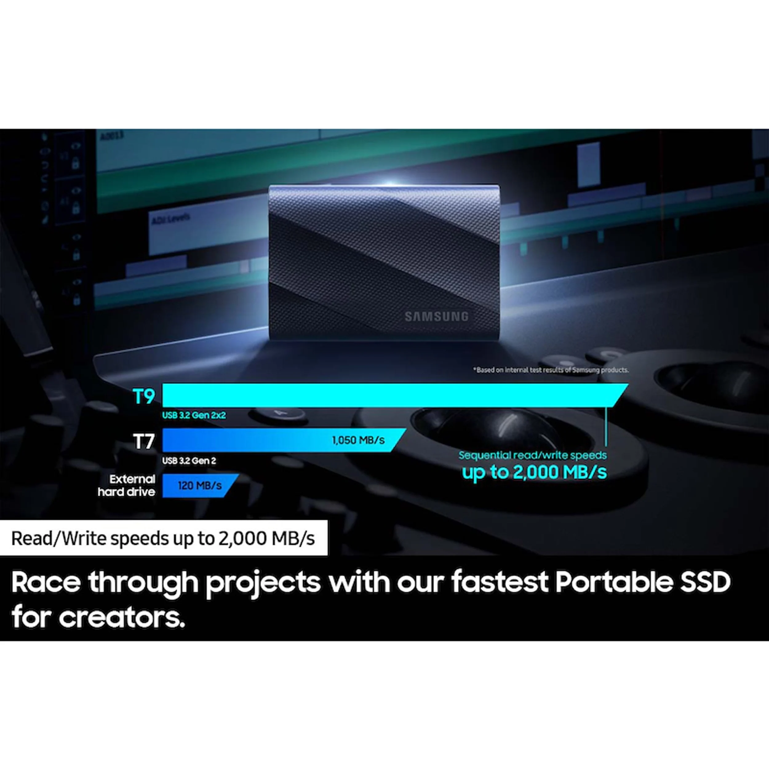 דיסק SSD נייד Samsung T9 2TB USB3.2
