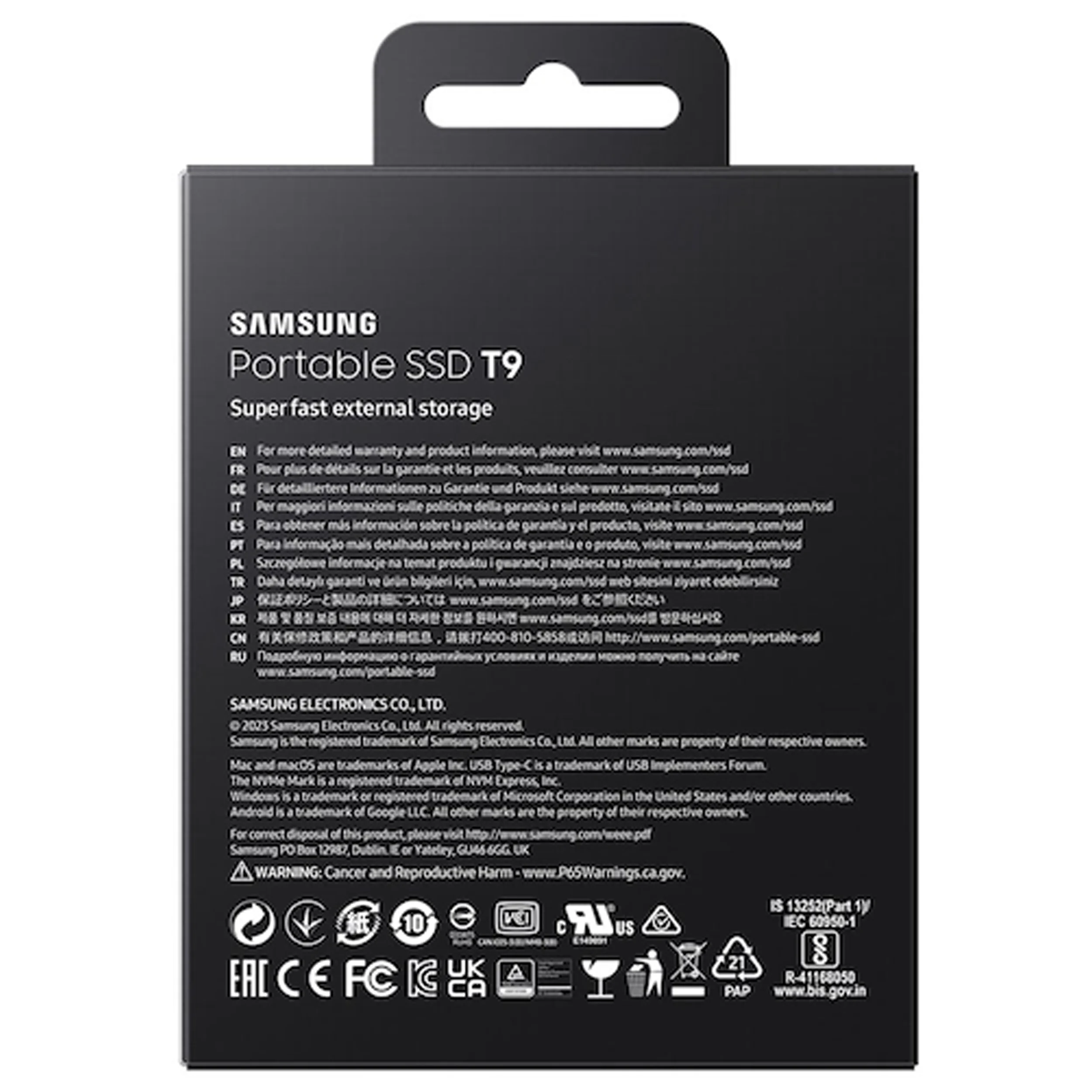 דיסק SSD נייד Samsung T9 2TB USB3.2