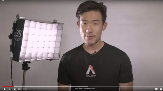 אוהל ריכוך + גריד 35° לפנסי Aputure Amaran