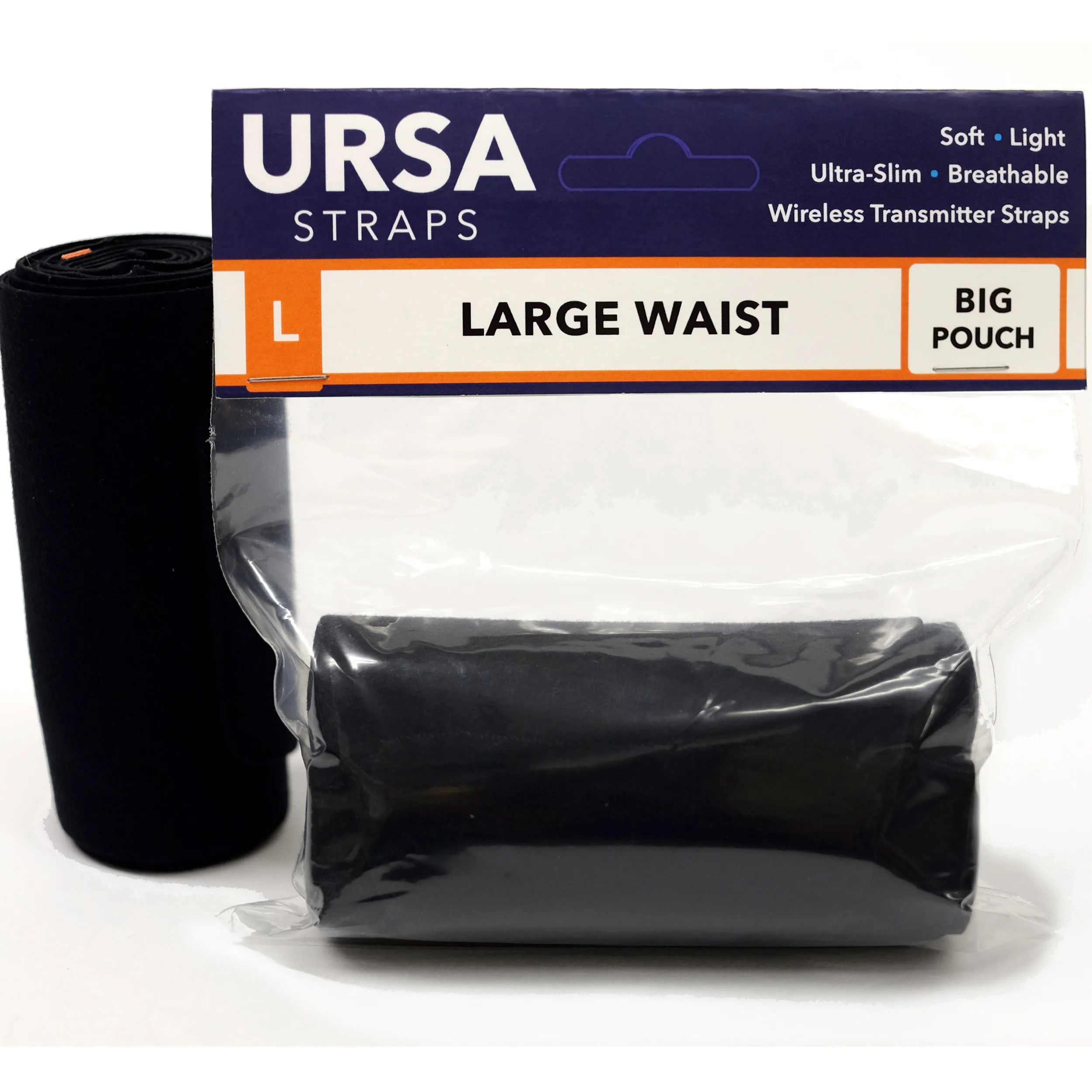 רצועת מותן גדולה, פאוץ' משדר גדול, צבע שחור URSA Straps