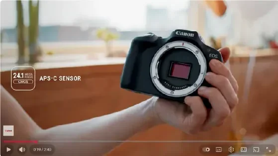 קיט מצלמה Canon R100 ועדשות 18-45 מ"מ ,55-210 מ"מ
