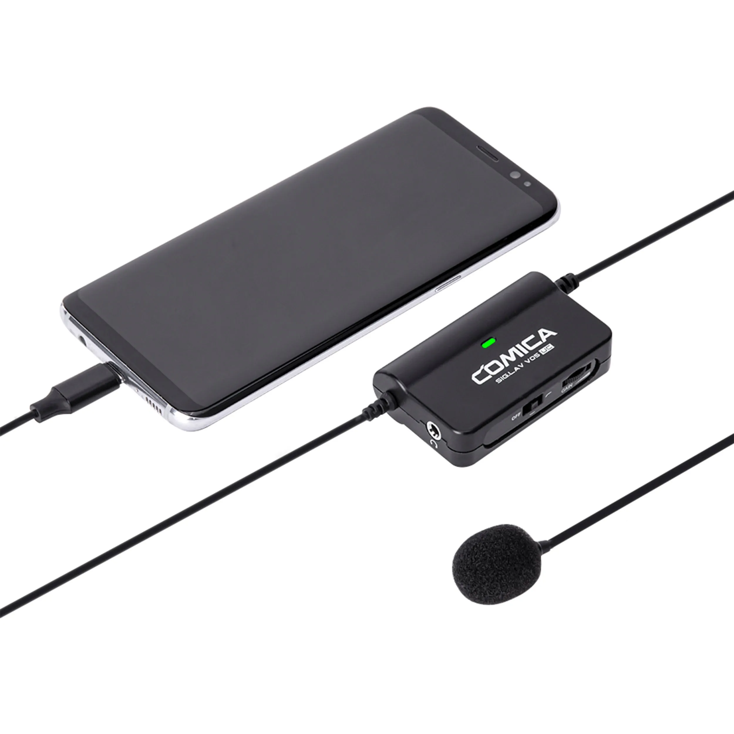 מיקרופון דש חיבור USB-C לטלפון חכם/מחשב Comica SIG.LAV V05UC