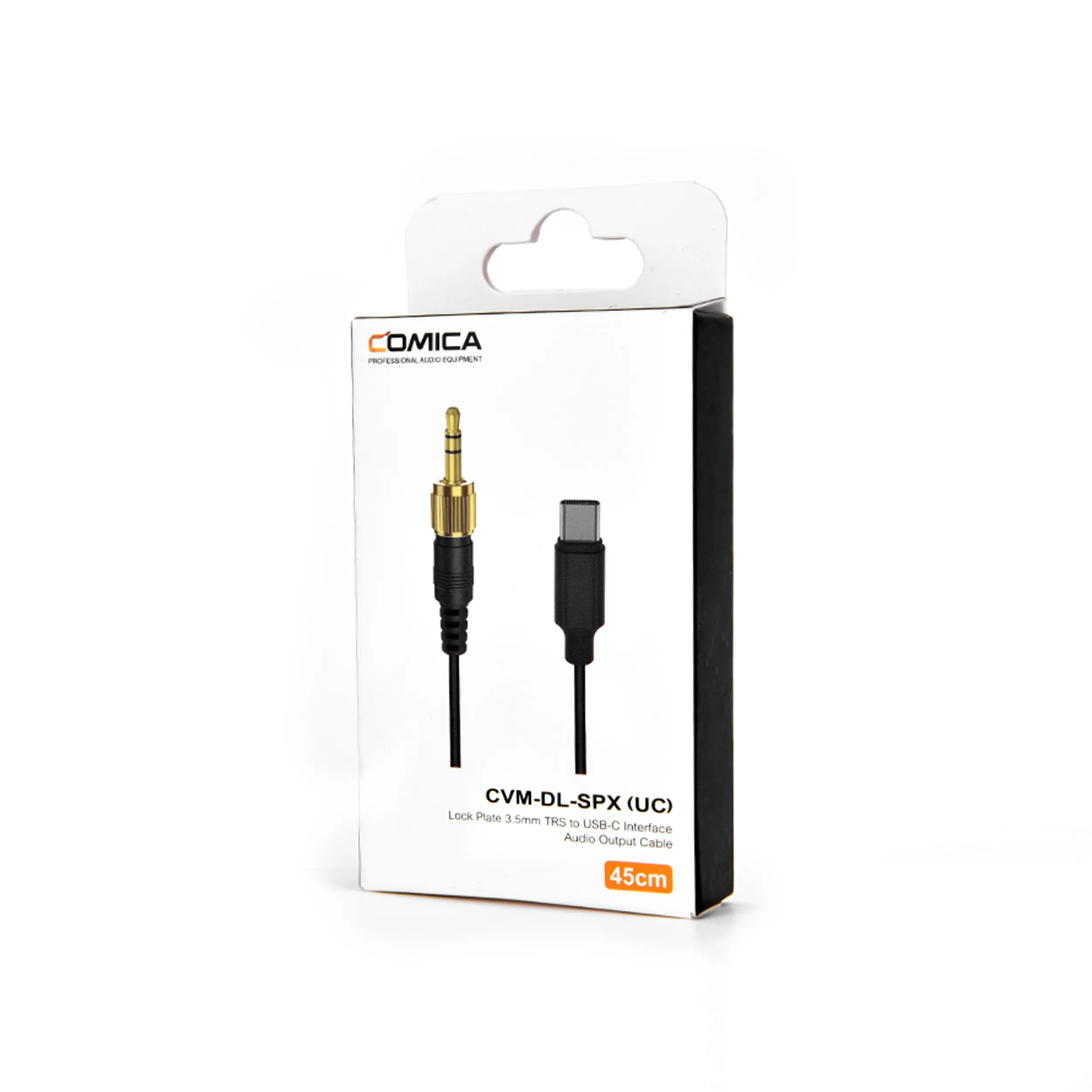 כבל מתאם 3.5mm TRS-USB-C למקלטי Comica עם הברגת נעילה