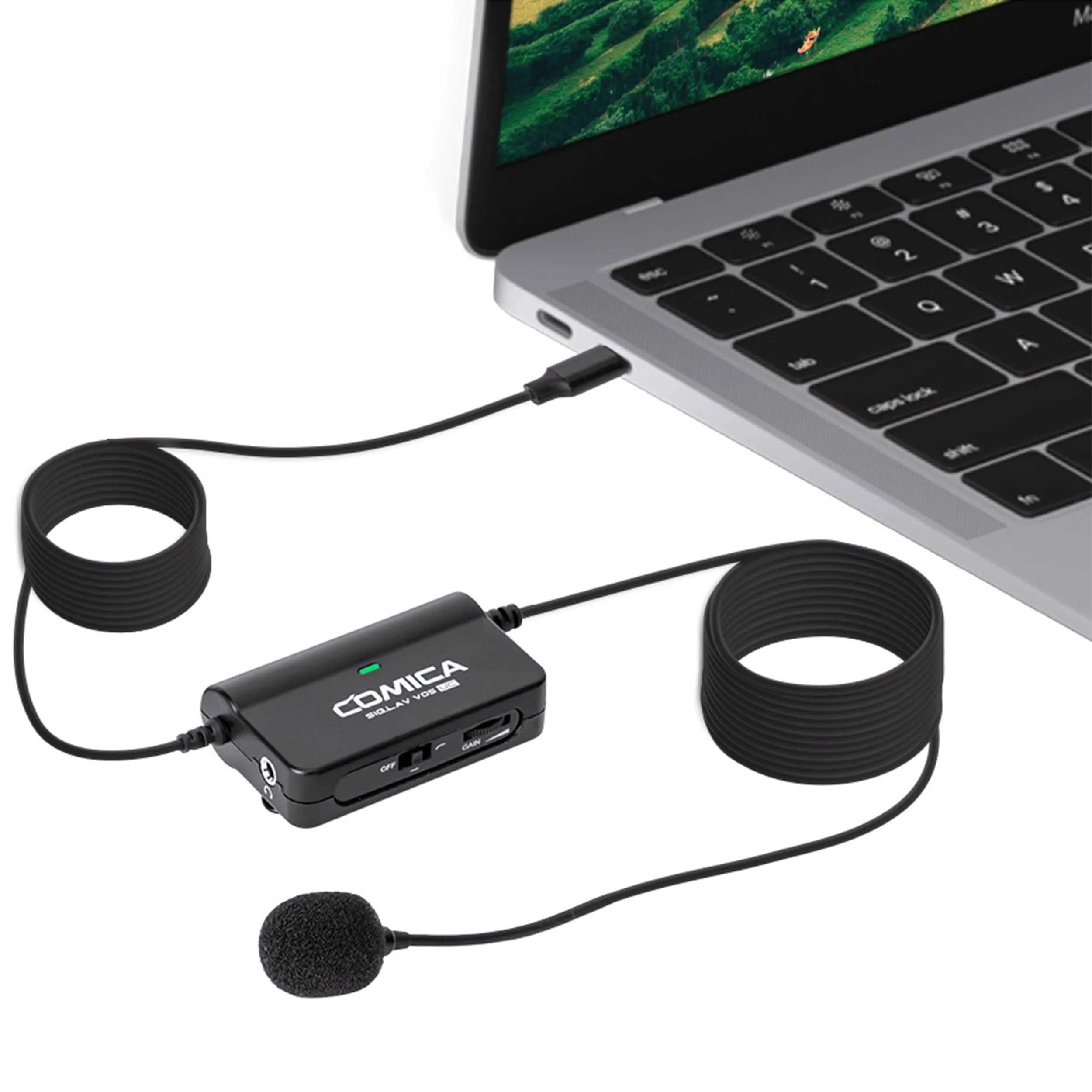 מיקרופון דש חיבור USB-C לטלפון חכם/מחשב Comica SIG.LAV V05UC
