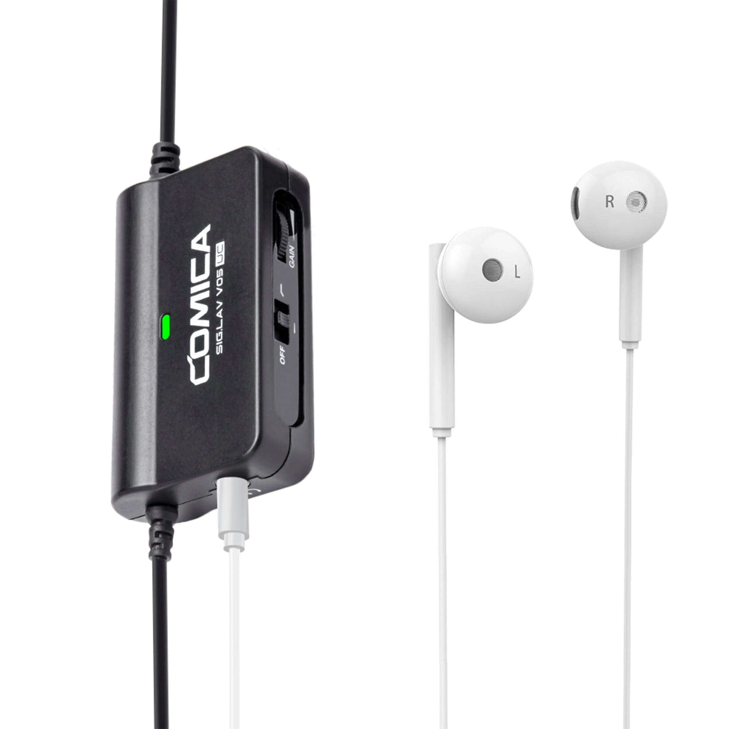מיקרופון דש חיבור USB-C לטלפון חכם/מחשב Comica SIG.LAV V05UC
