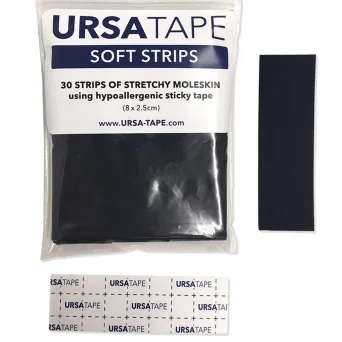 חבילת 30 רצועות רכות נדבקות 8X2.5 ס"מ צבע שחור URSA Straps