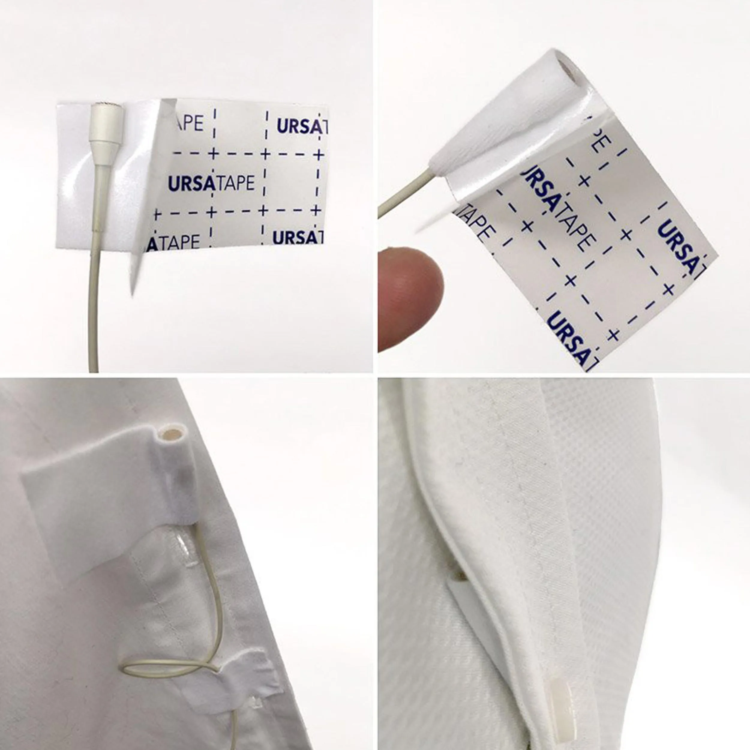 חבילת 30 רצועות רכות נדבקות 8X2.5 ס"מ צבע לבן URSA Straps