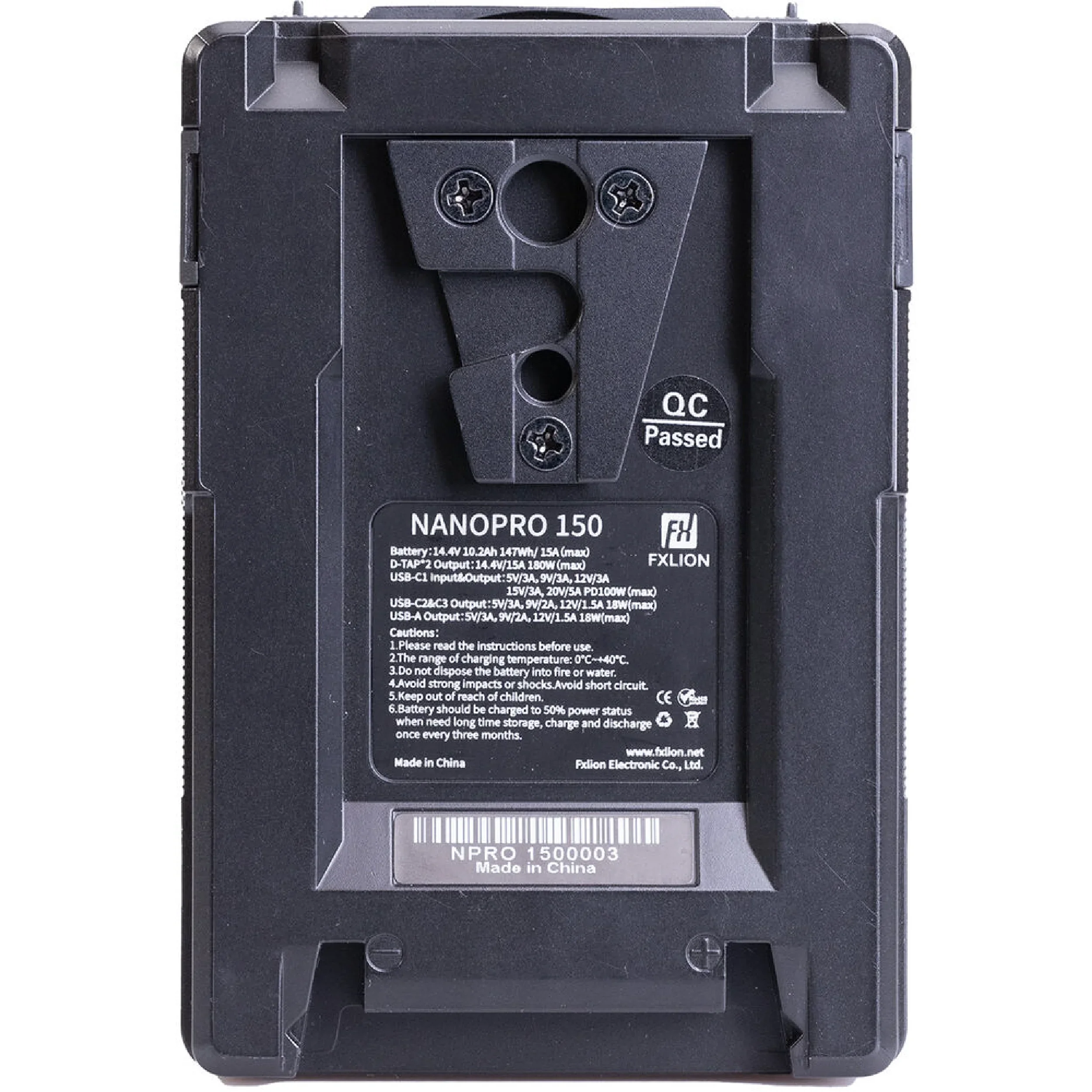 סוללת ליתיום FXLION NANO PRO 147Wh V-Mount