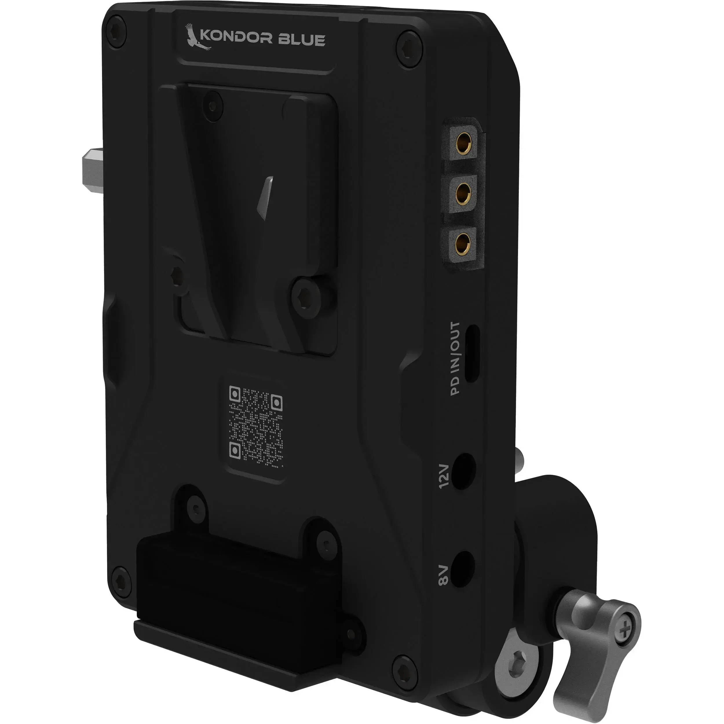 מחבר מתאם מתח לסוללת Kondor Blue V-Lock- צבע שחור