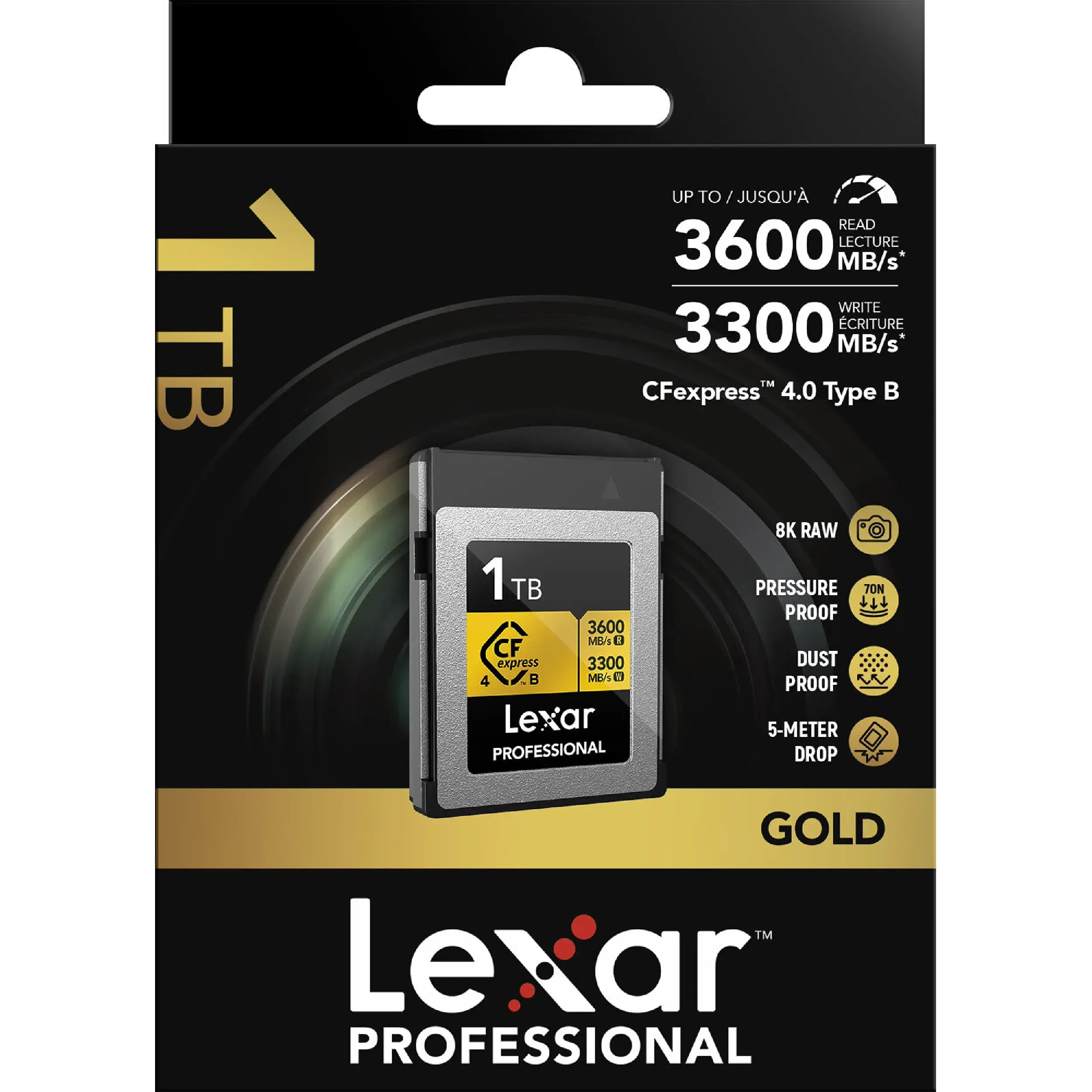 כרטיס זיכרון 1TB Lexar® Professional Gold CFexpress™ 4.0 Type-B