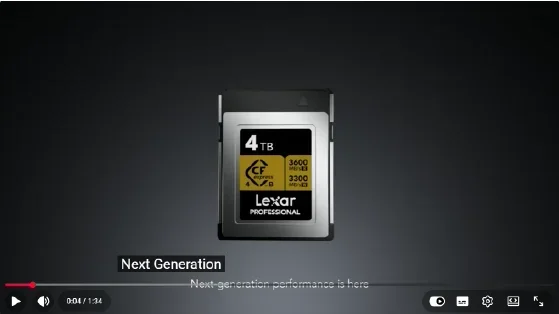 כרטיס זיכרון  Lexar Professional Gold 256GB CFexpress™ Type-B