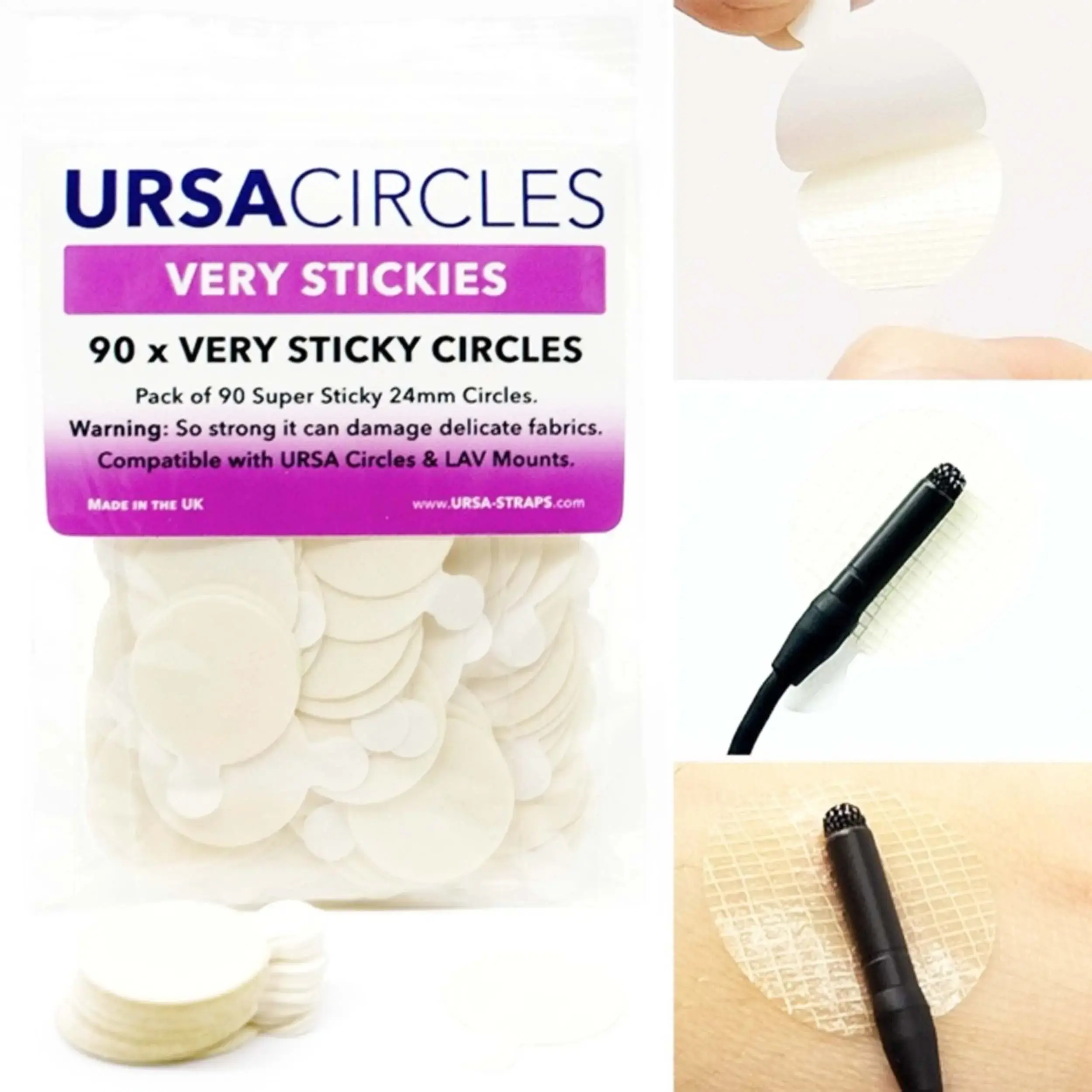 סט 90 מדבקות עגולות דביקות אקסטרה Ursa Straps