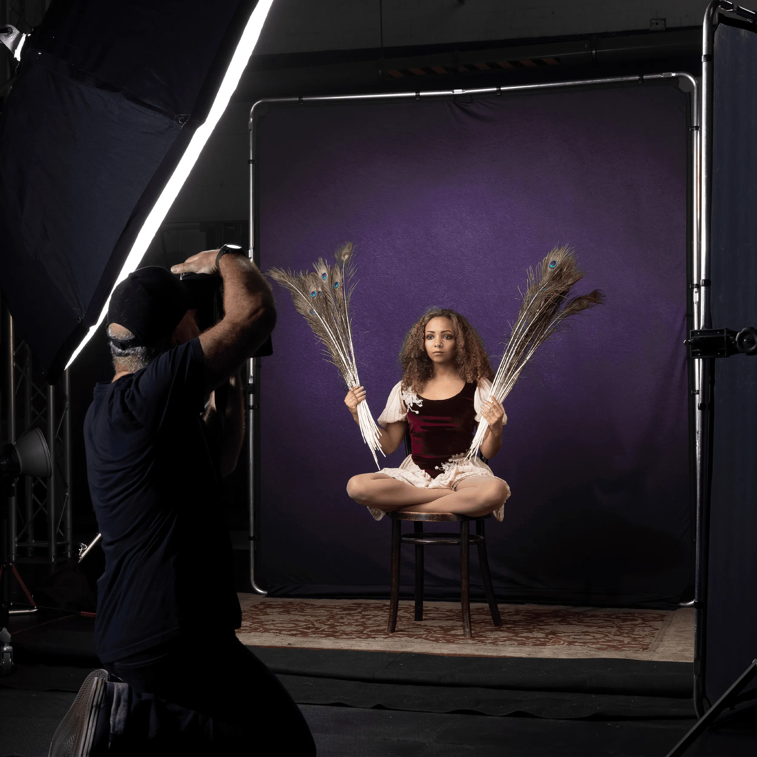 רקע 2X2.3 מטר Manfrotto EzyFrame Vintage Aubergine