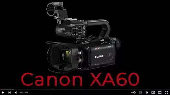 מצלמת וידאו מקצועית Canon XA60 Professional UHD 4K