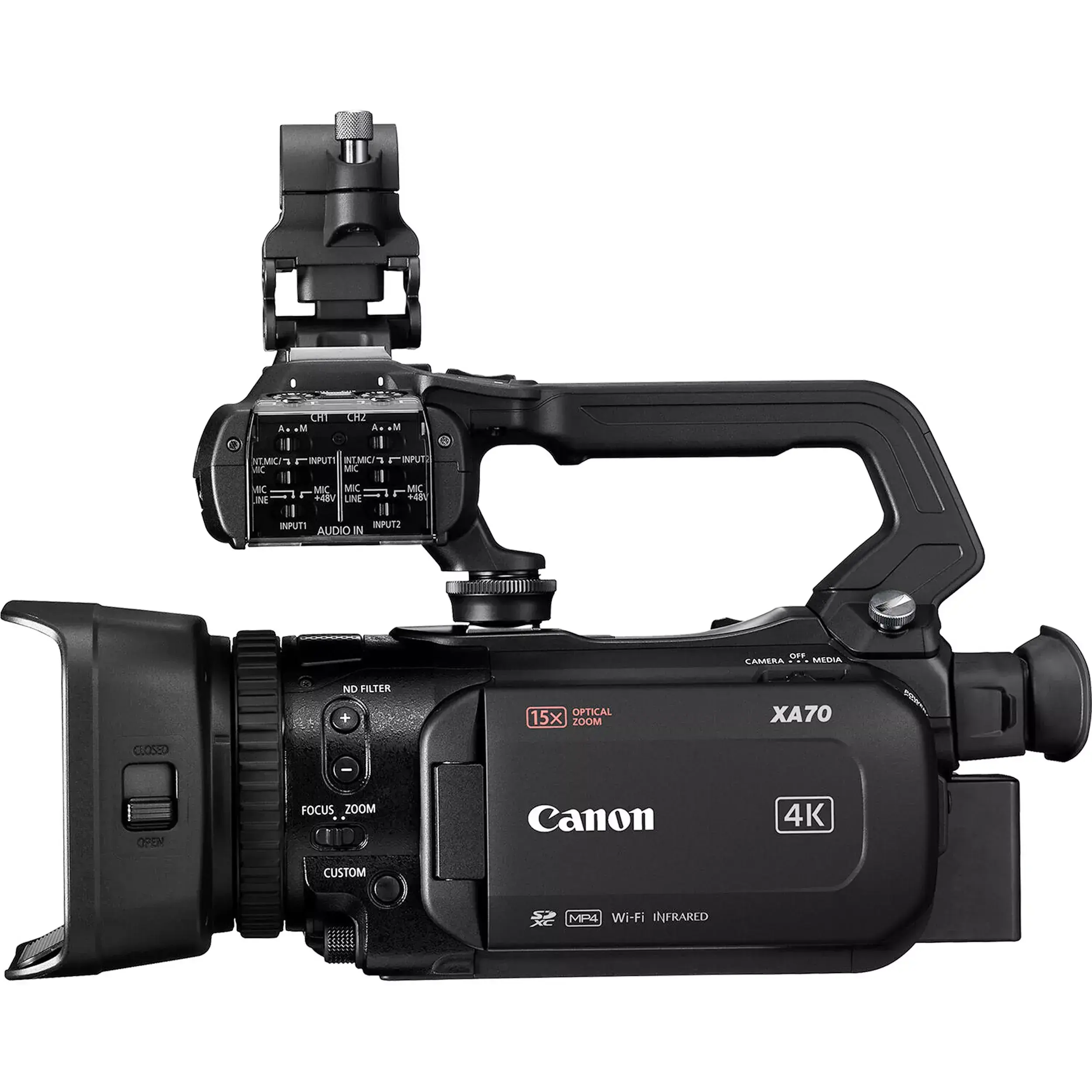 מצלמת וידאו מקצועית Canon XA70 UHD 4K30