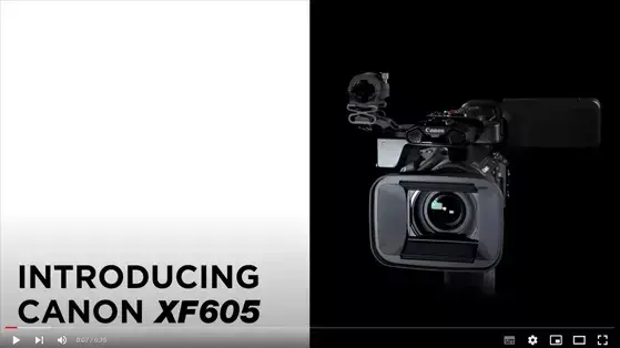 מצלמת וידאו מקצועית Canon XF605 UHD 4K HDR