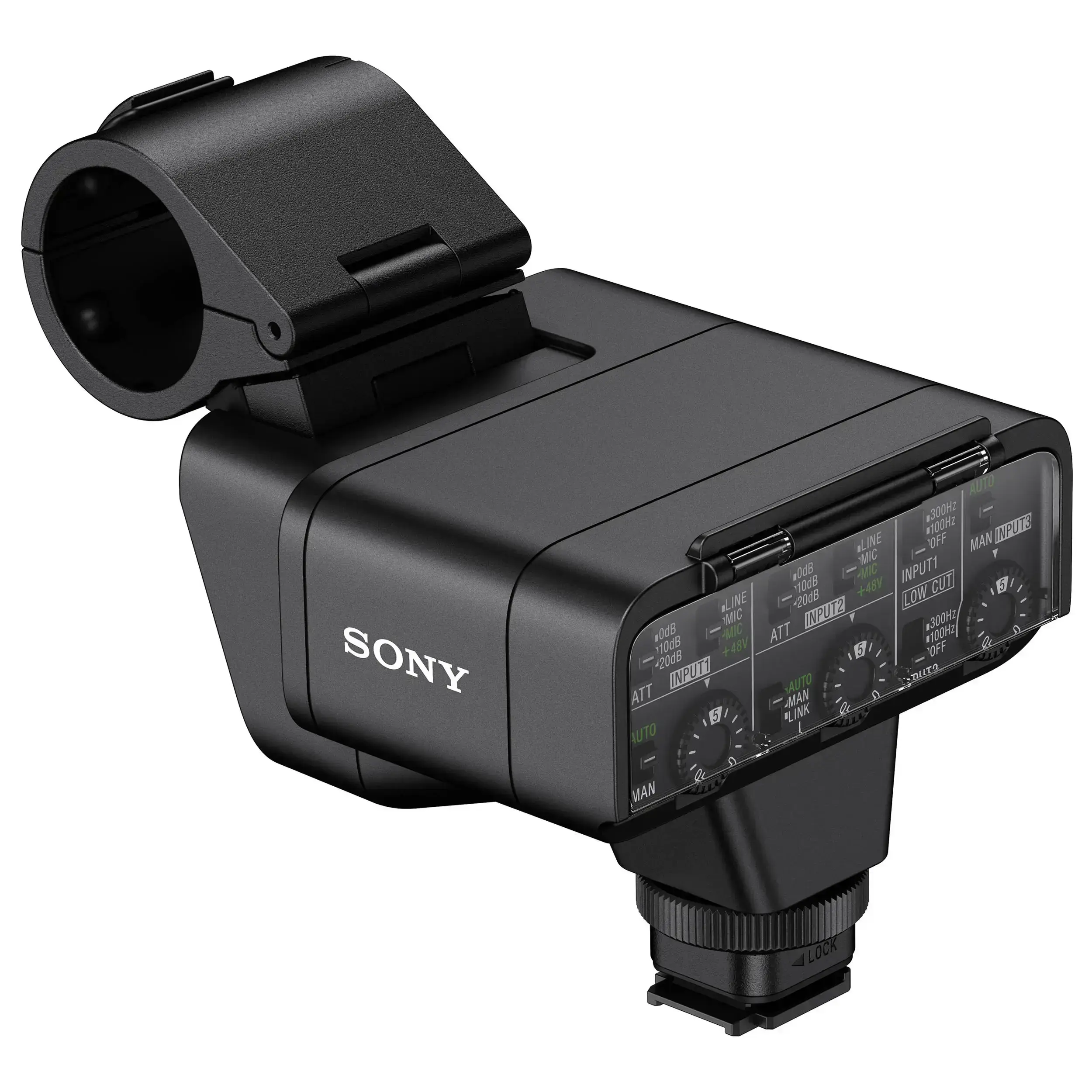 מתאם 2 ערוצים XLR כולל מיקרופון כיווני Sony XLR-K3M