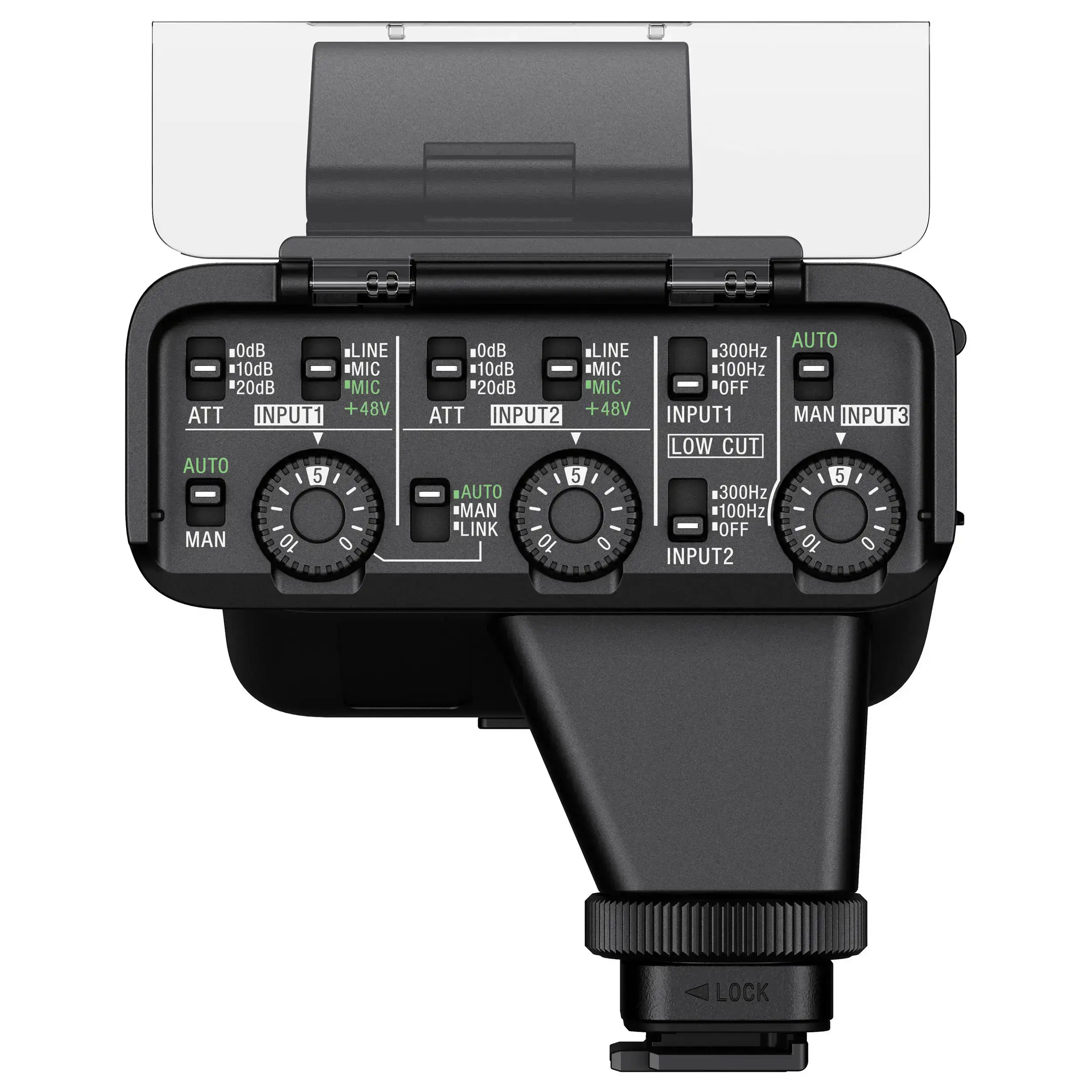 מתאם 2 ערוצים XLR כולל מיקרופון כיווני Sony XLR-K3M