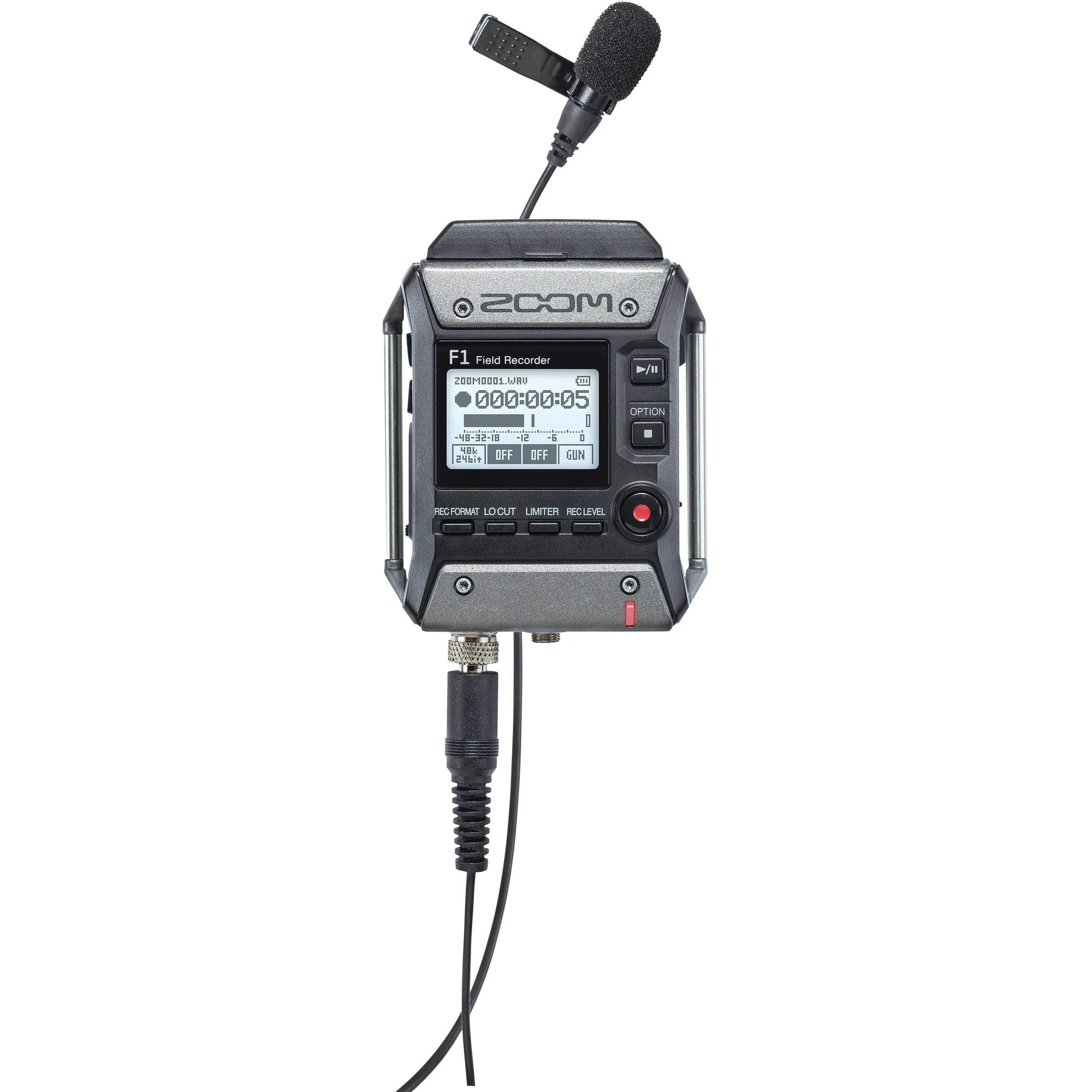 מקליט אודיו נייד 2 ערוצים הכולל מיקרופון דש Zoom F1-LP