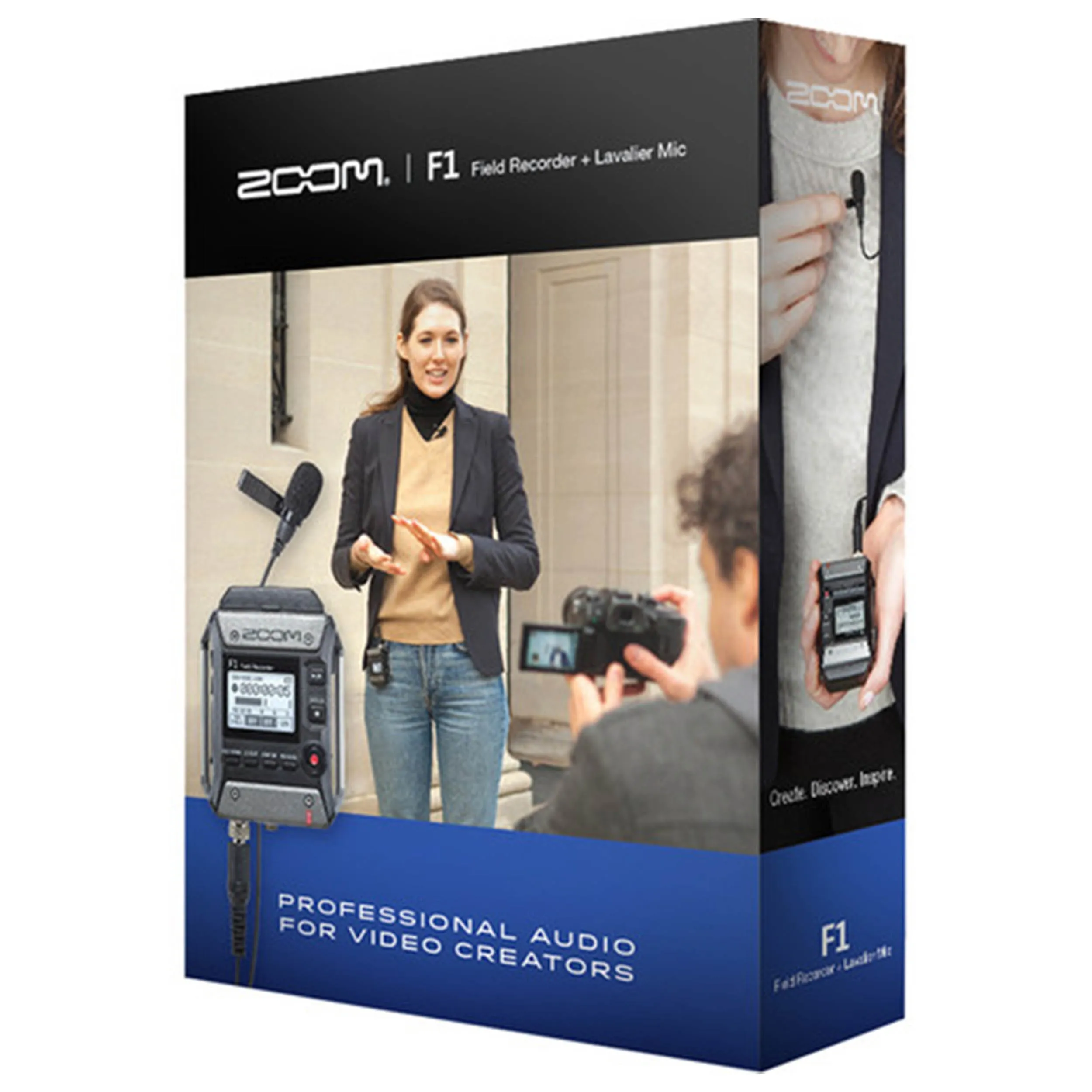 מקליט אודיו נייד 2 ערוצים הכולל מיקרופון דש Zoom F1-LP