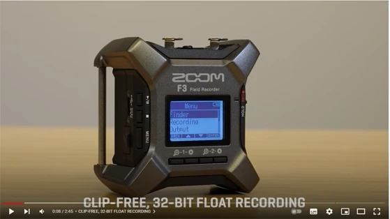 מכשיר הקלטה נייד 4 ערוצים Zoom F3
