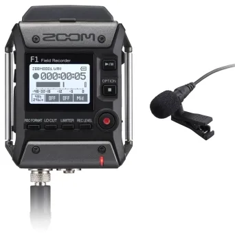 מקליט אודיו נייד 2 ערוצים הכולל מיקרופון דש Zoom F1-LP