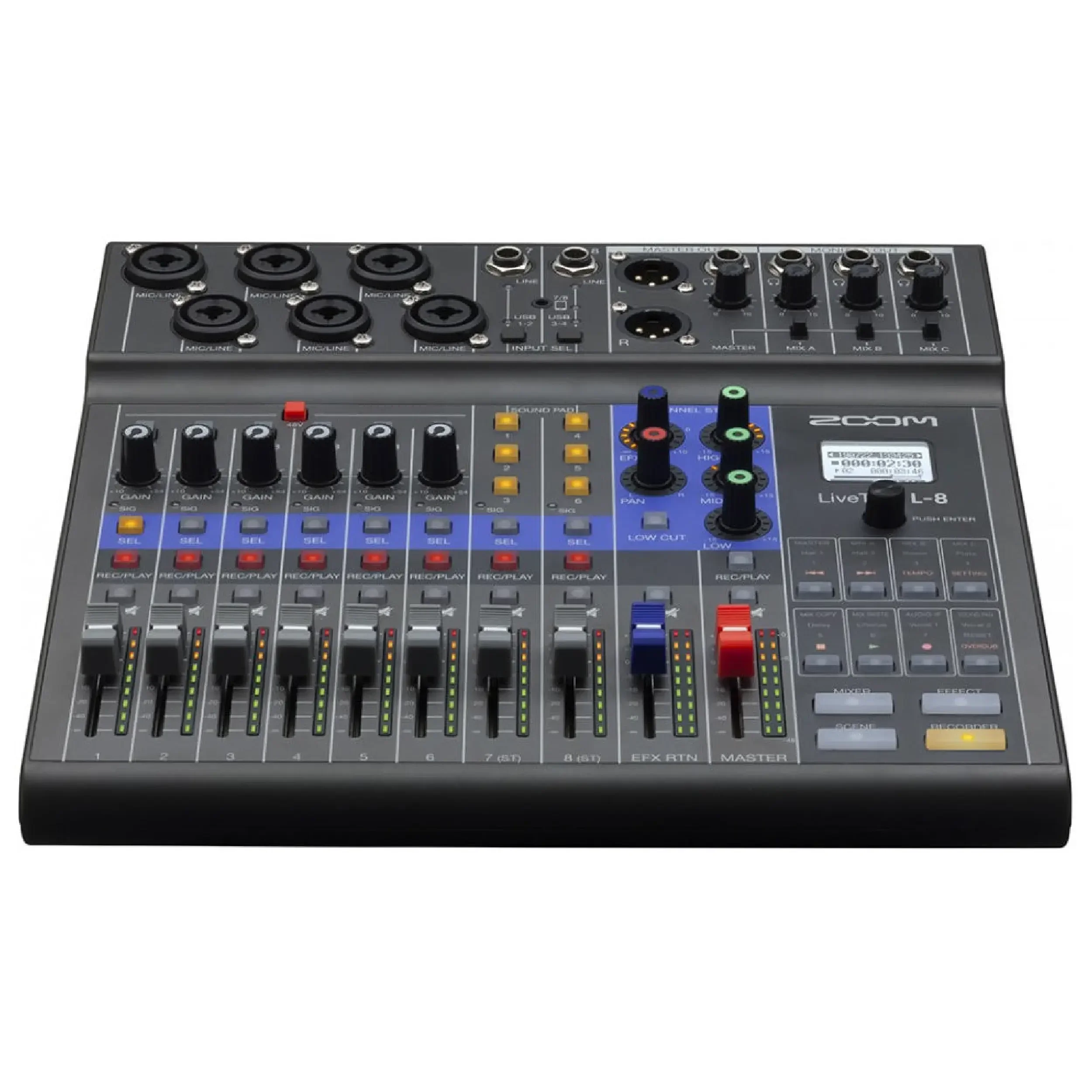 מיקסר ומקליט סאונד נייד 8 ערוצים Zoom LiveTrak L-8