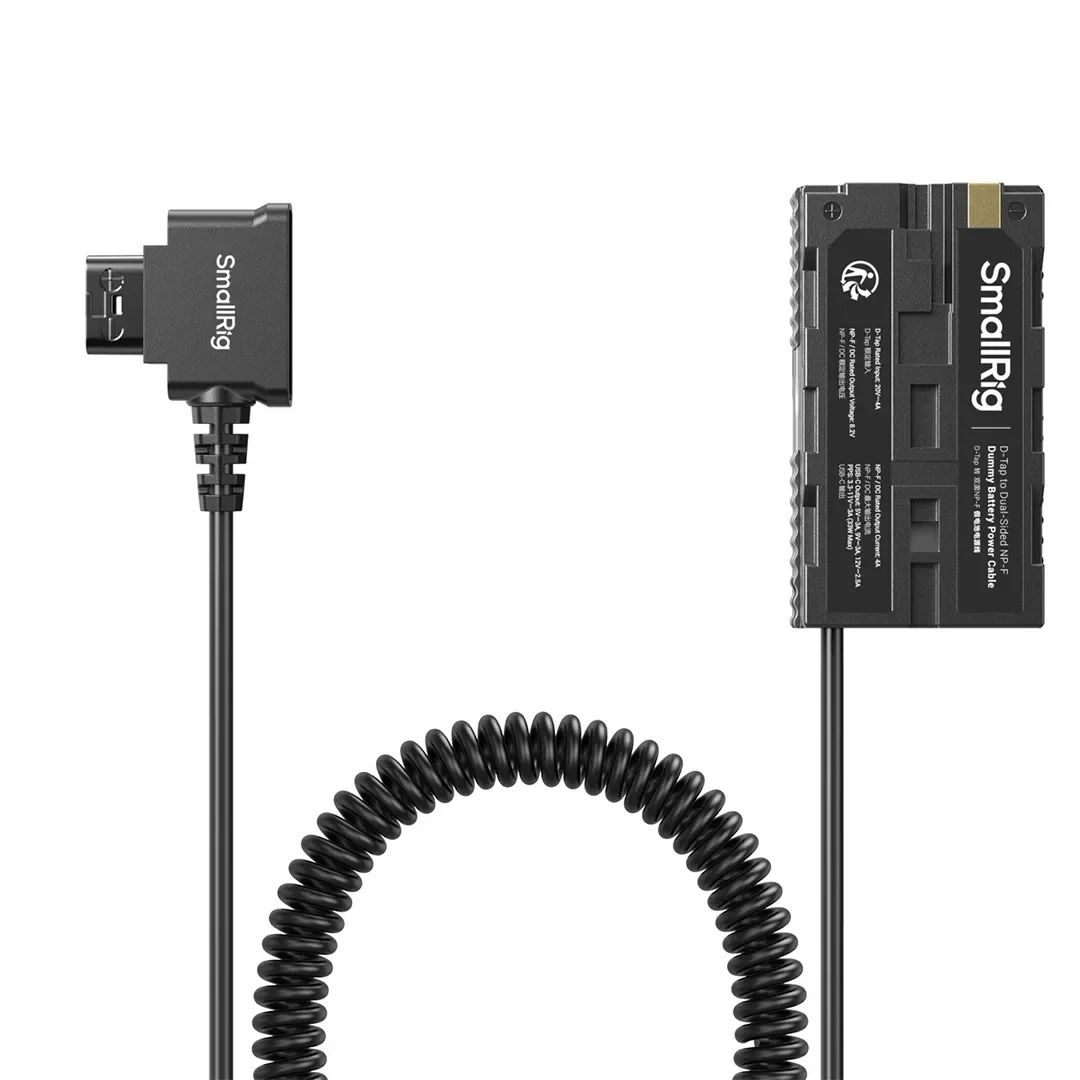 סוללת דמה NP-F וכבל D-TAP מתאם מתח  SmallRig 4884