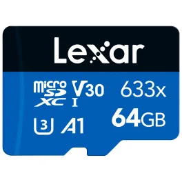 כרטיס זיכרון 64GB Lexar® High-Performance 633x microSDHC™ UHS-I