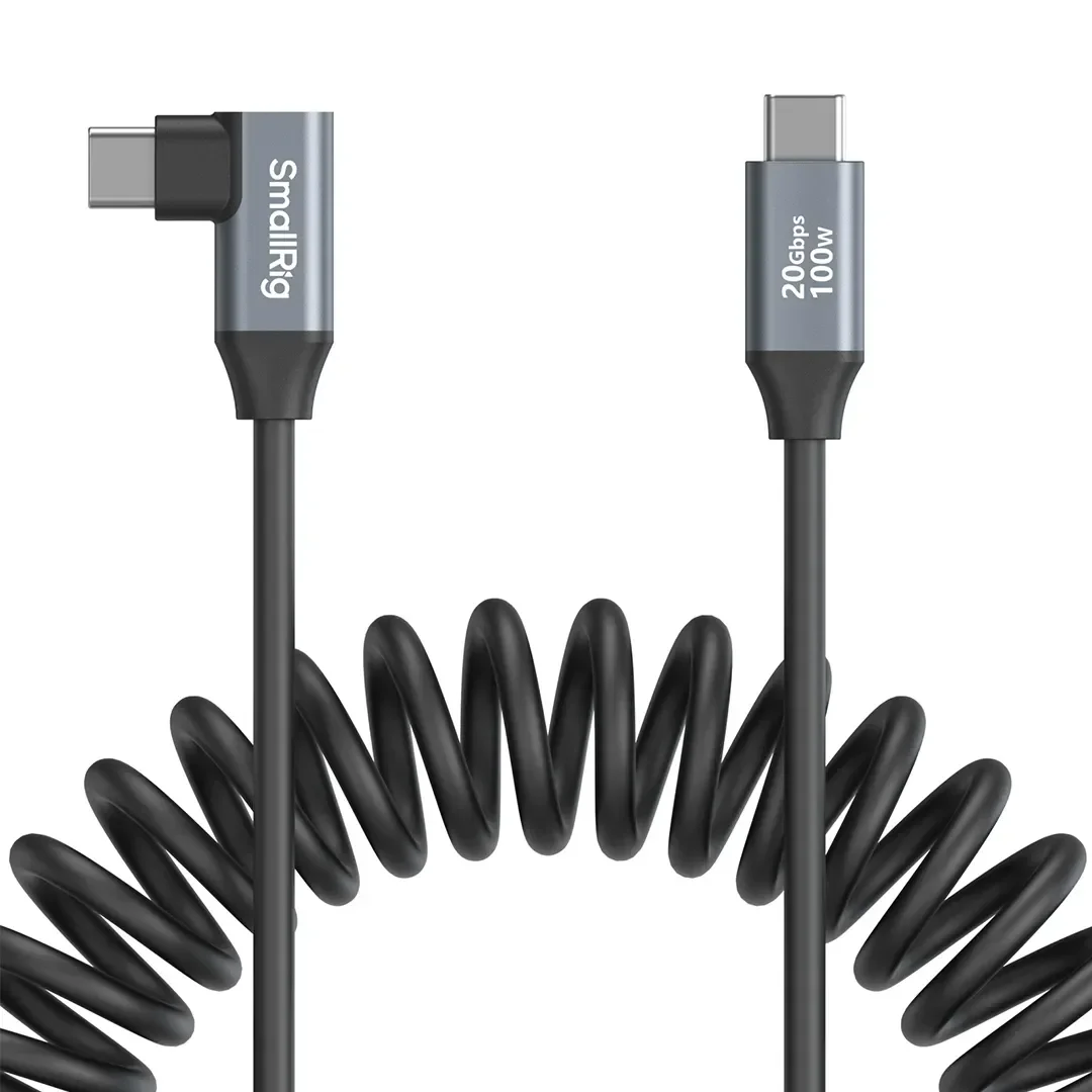 כבל מסולסל  USB-C ישר/זוויתי SmallRig 4792 100W