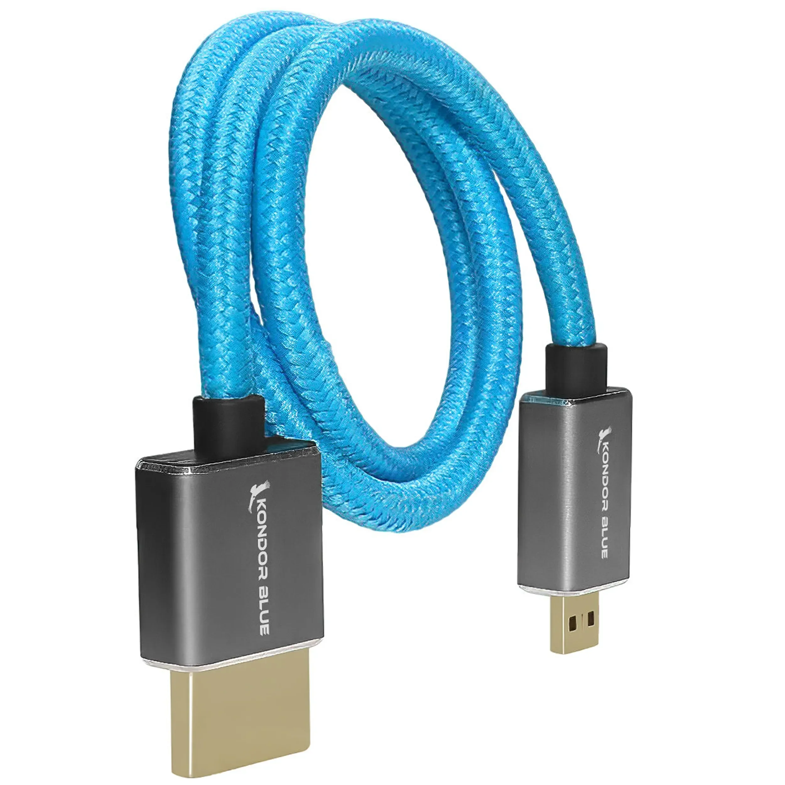 כבל וידאו Micro HDMI-HDMI באורך 40 ס"מ Kondor Blue