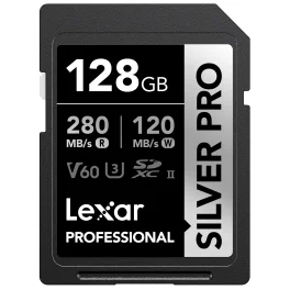 כרטיס זיכרון 128GB Lexar® Professional SILVER PRO SDXC™ UHS-II