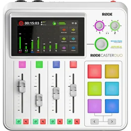 קונסולה לפודקאסט לבנה RODE RodeCaster Duo