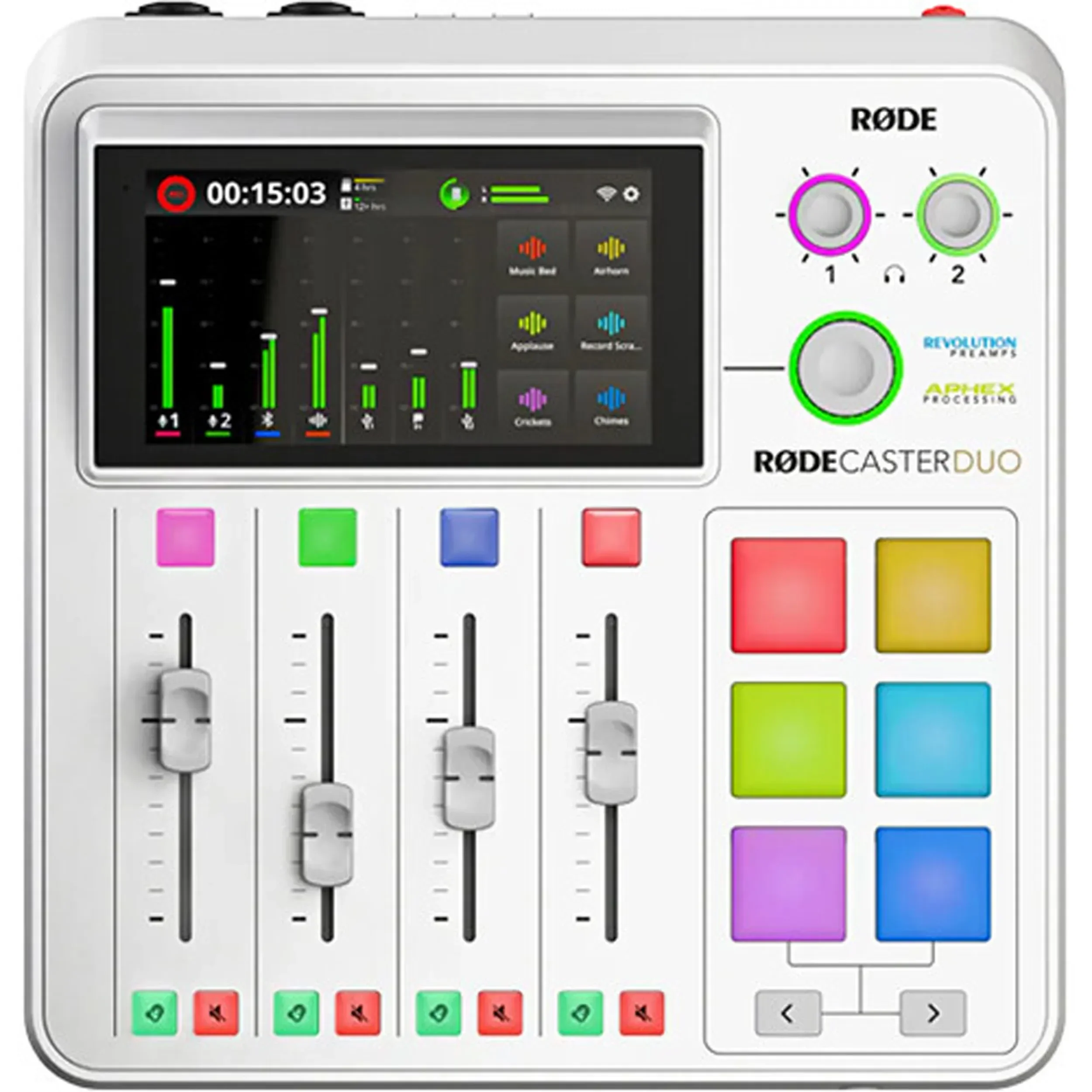 קונסולה לפודקאסט לבנה RODE RodeCaster Duo
