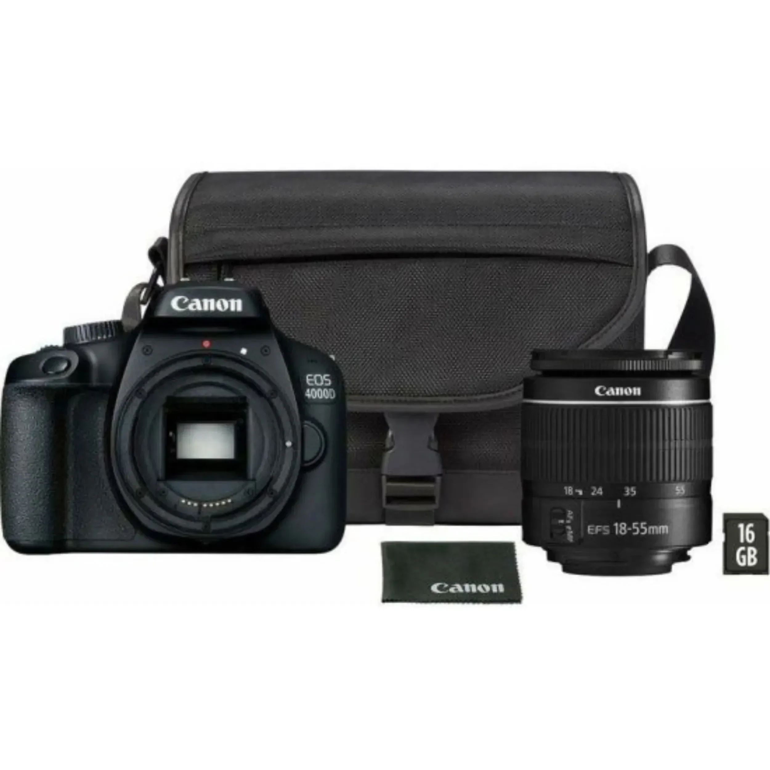 קיט מצלמה דיגיטלית + 16GB + תיק ועדשה 18-55 מ"מ Canon 4000D