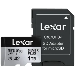 כרטיס זיכרון 1TB Lexar® High-Performance Silver Plus microSDXC™ UHS-I