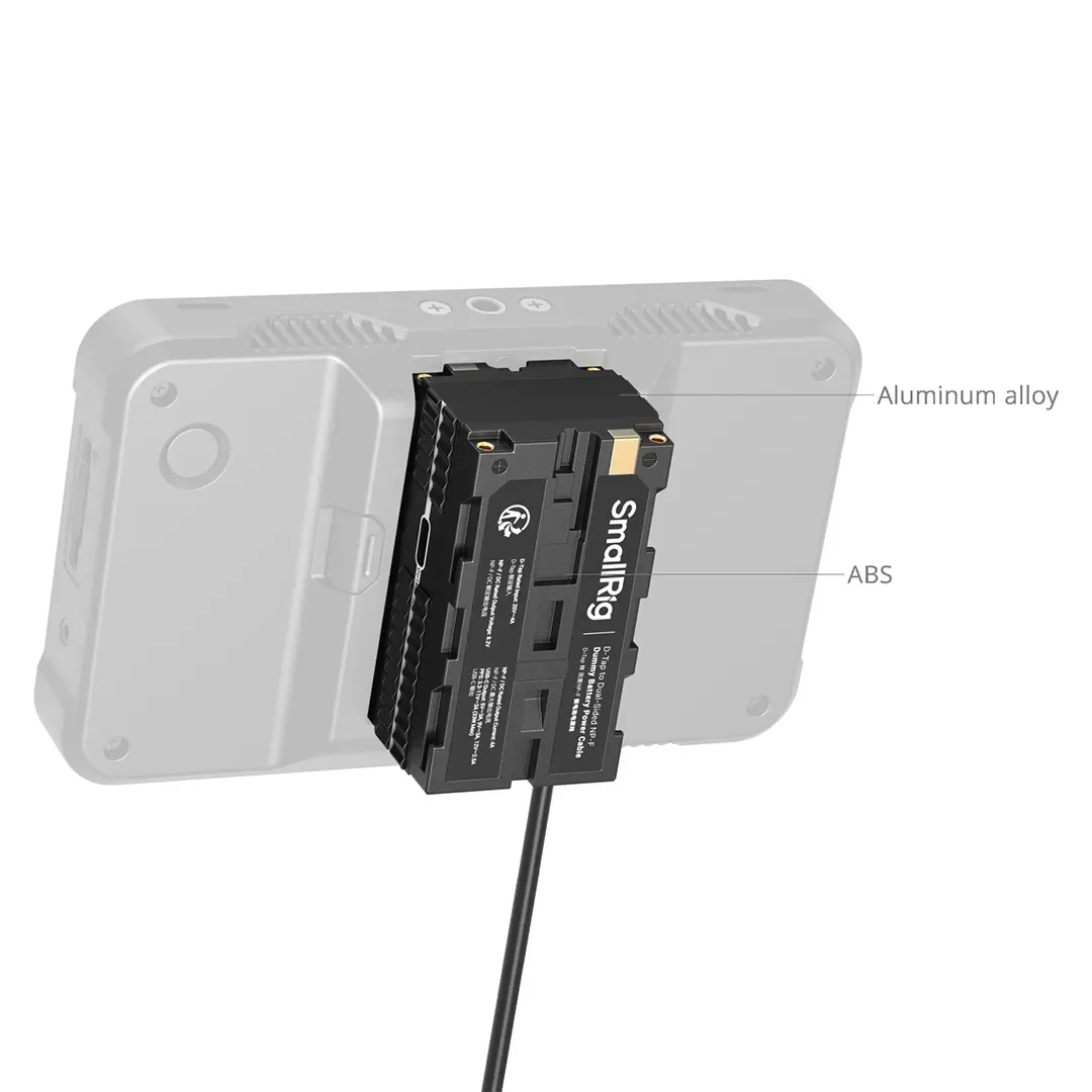 סוללת דמה NP-F וכבל D-TAP מתאם מתח  SmallRig 4884