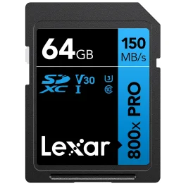 כרטיס זיכרון 64GB Lexar® Professional 800x Pro SDHC™ UHS-I