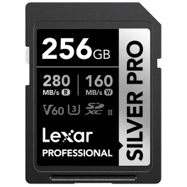 כרטיס זיכרון 256GB Lexar® Professional SILVER PRO SDXC™ UHS-II