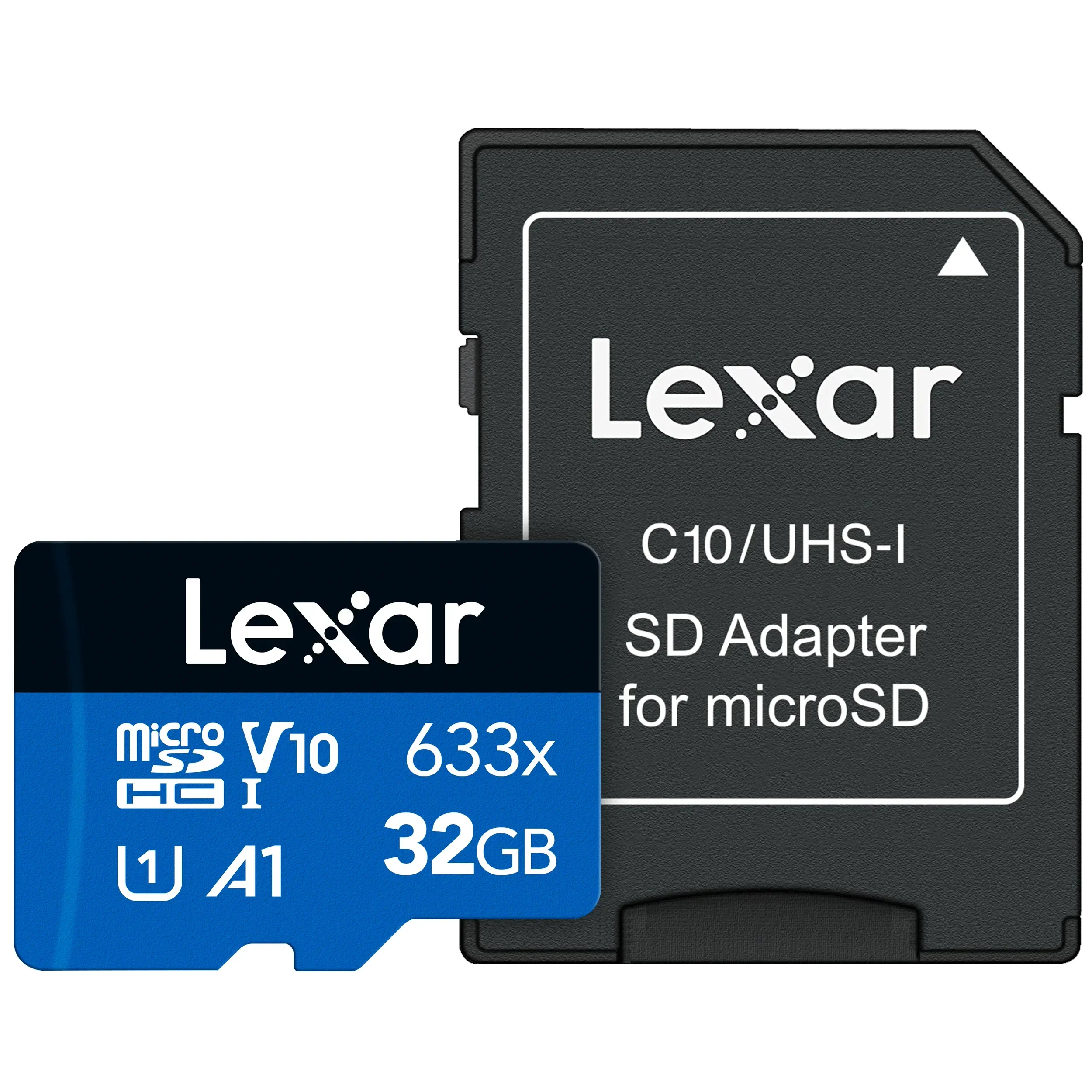 כרטיס זיכרון עם מתאם 32GB Lexar® High-Performance 633x microSDHC™ UHS-I SD