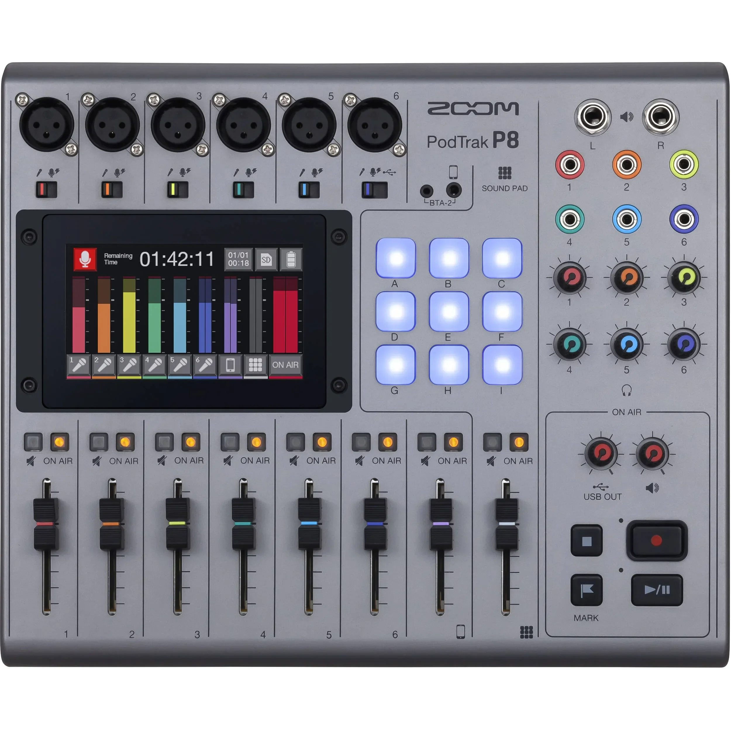 מקליט סאונד לפודקאסט Zoom PodTrak P8