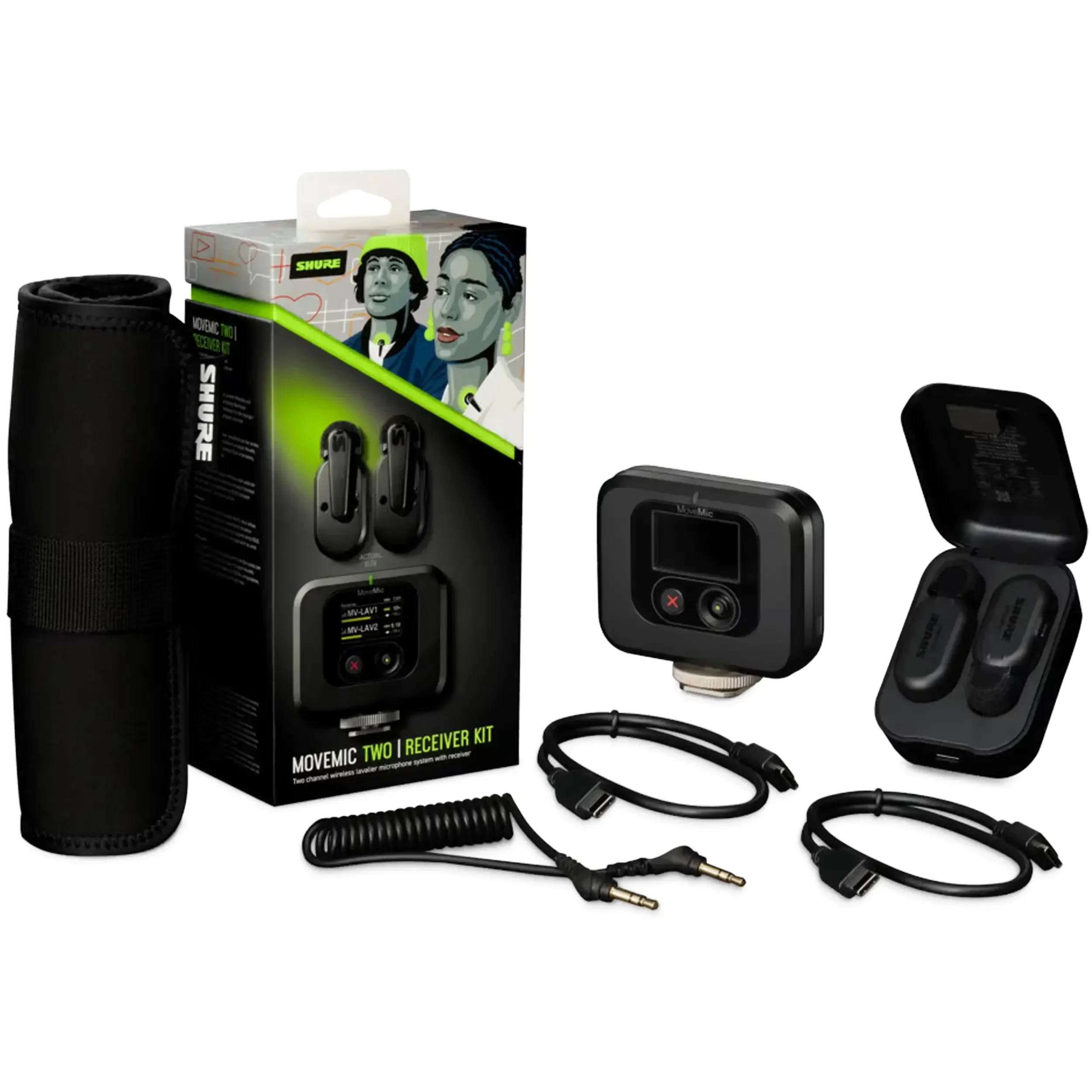 מערכת אלחוטית 2 ערוצים Shure MoveMic KIT