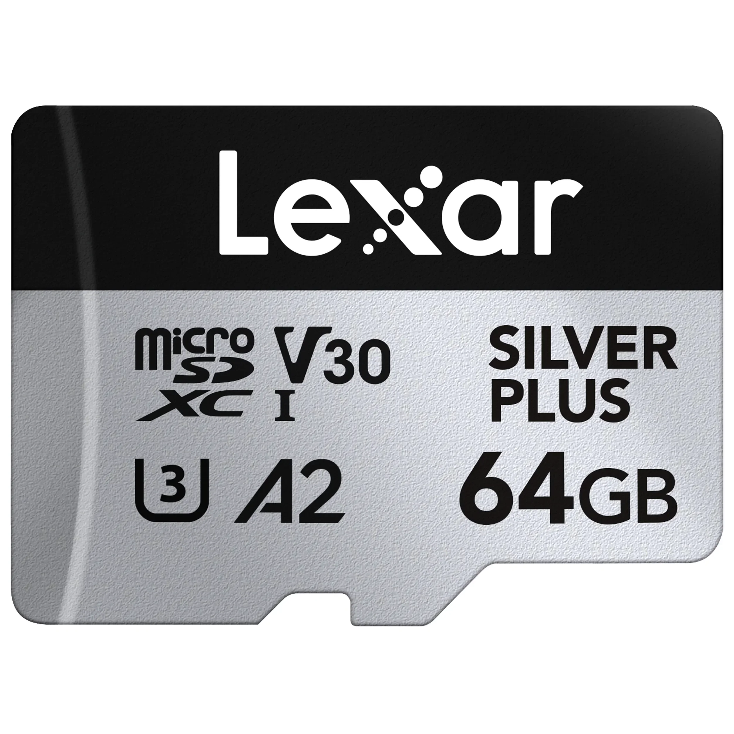כרטיס זיכרון 64GB Lexar® Professional SILVER PLUS microSDXC™
