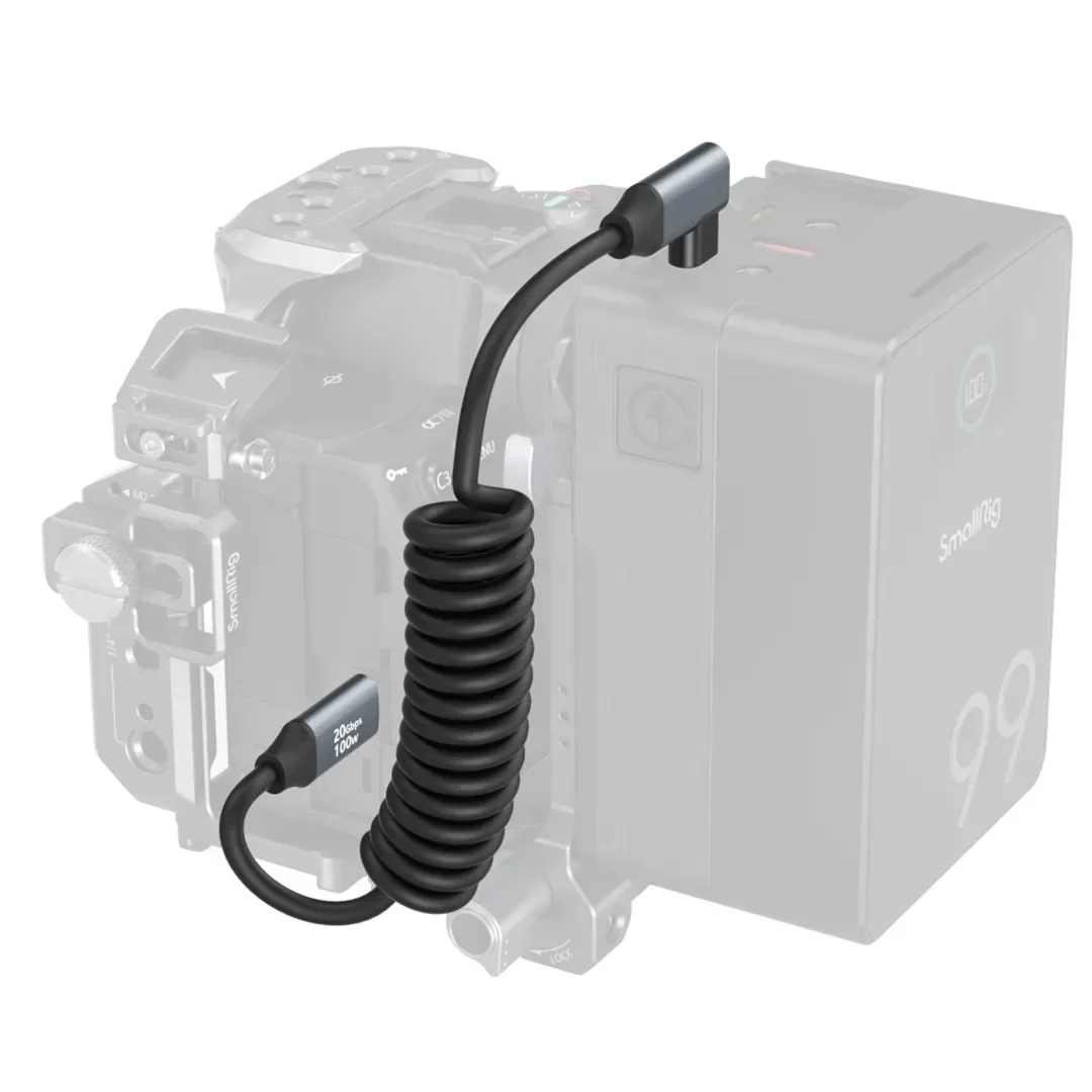 כבל מסולסל  USB-C ישר/זוויתי SmallRig 4792 100W