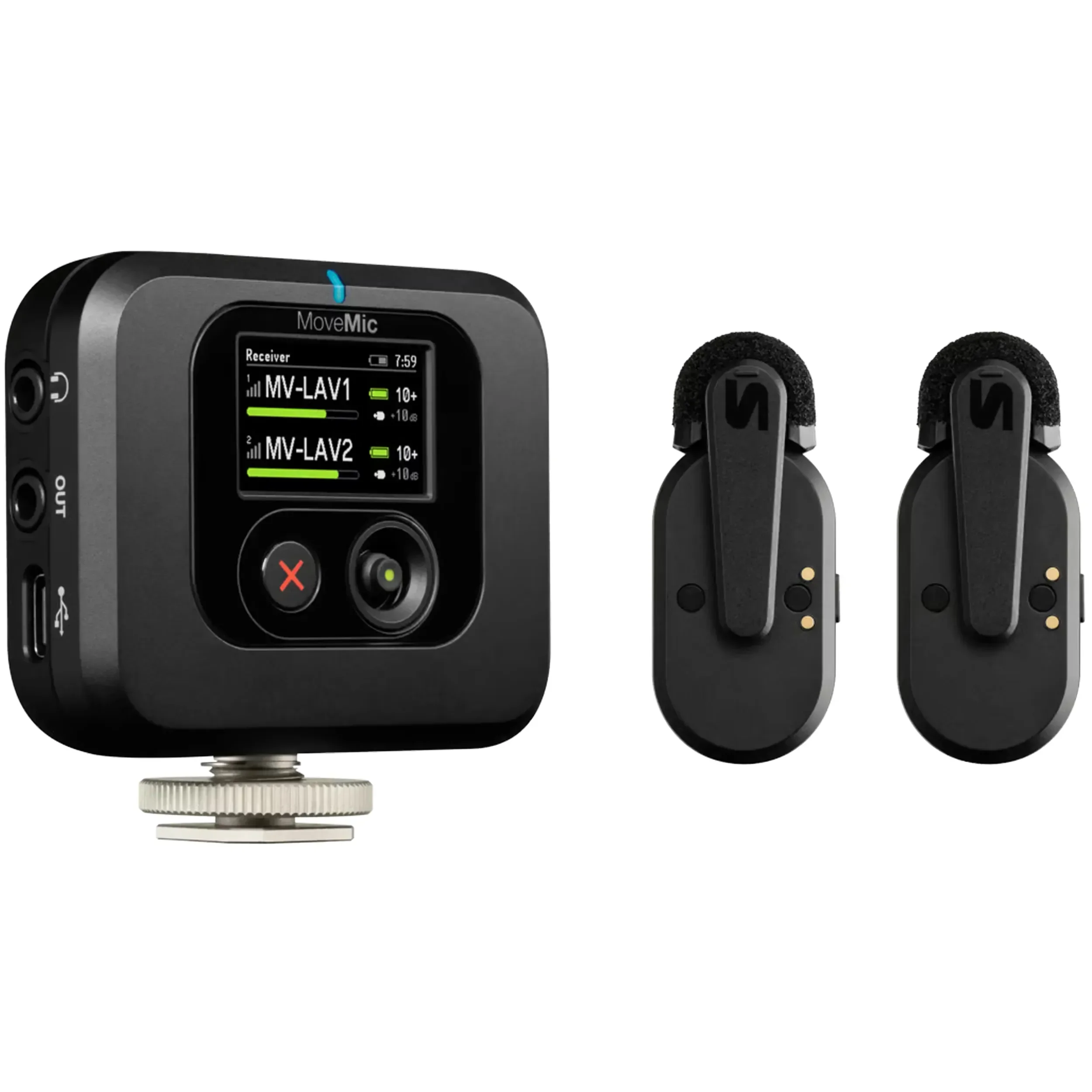 מערכת אלחוטית 2 ערוצים Shure MoveMic KIT
