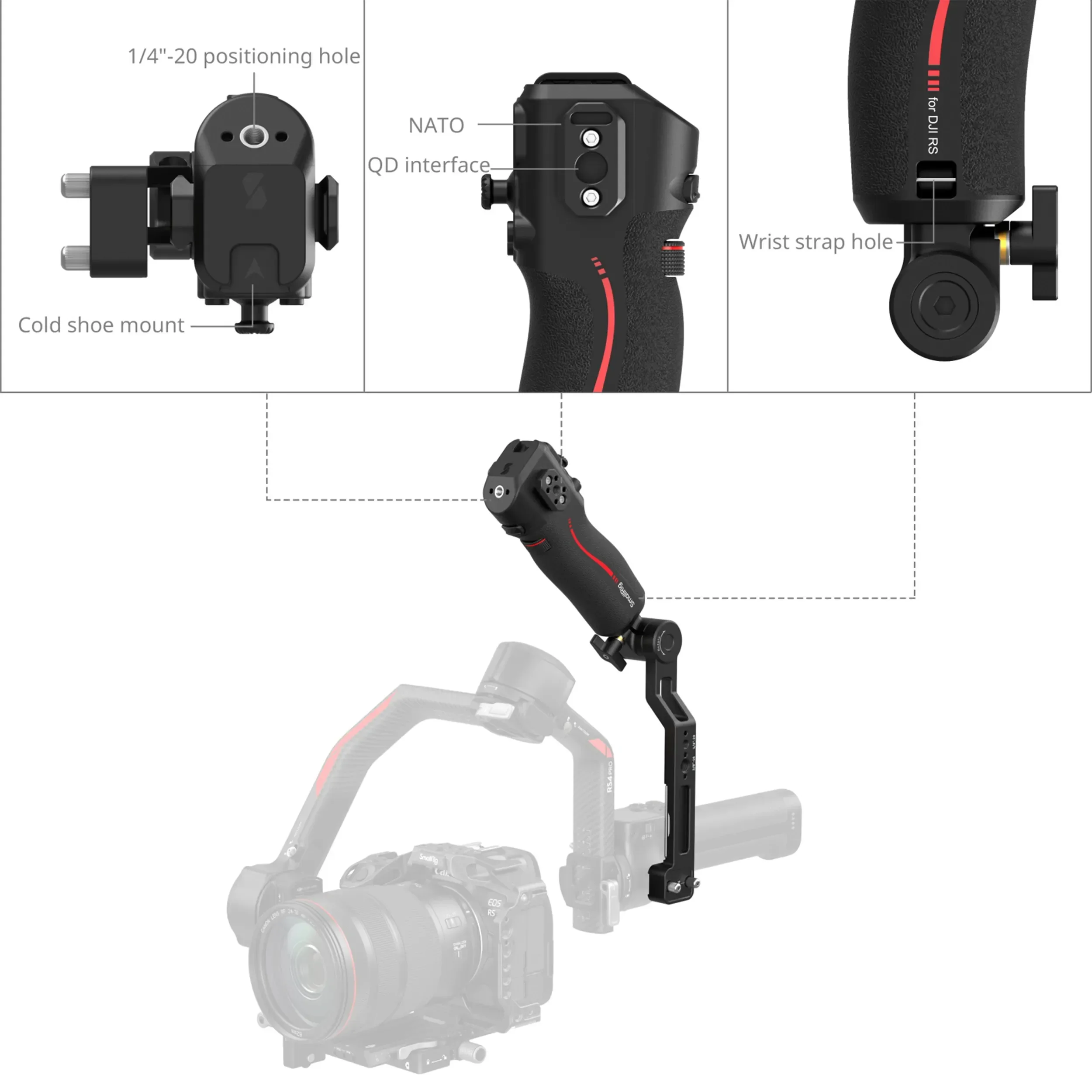 ידית שליטה לגימבל SmallRig 4326 DJI RS 2/3/4