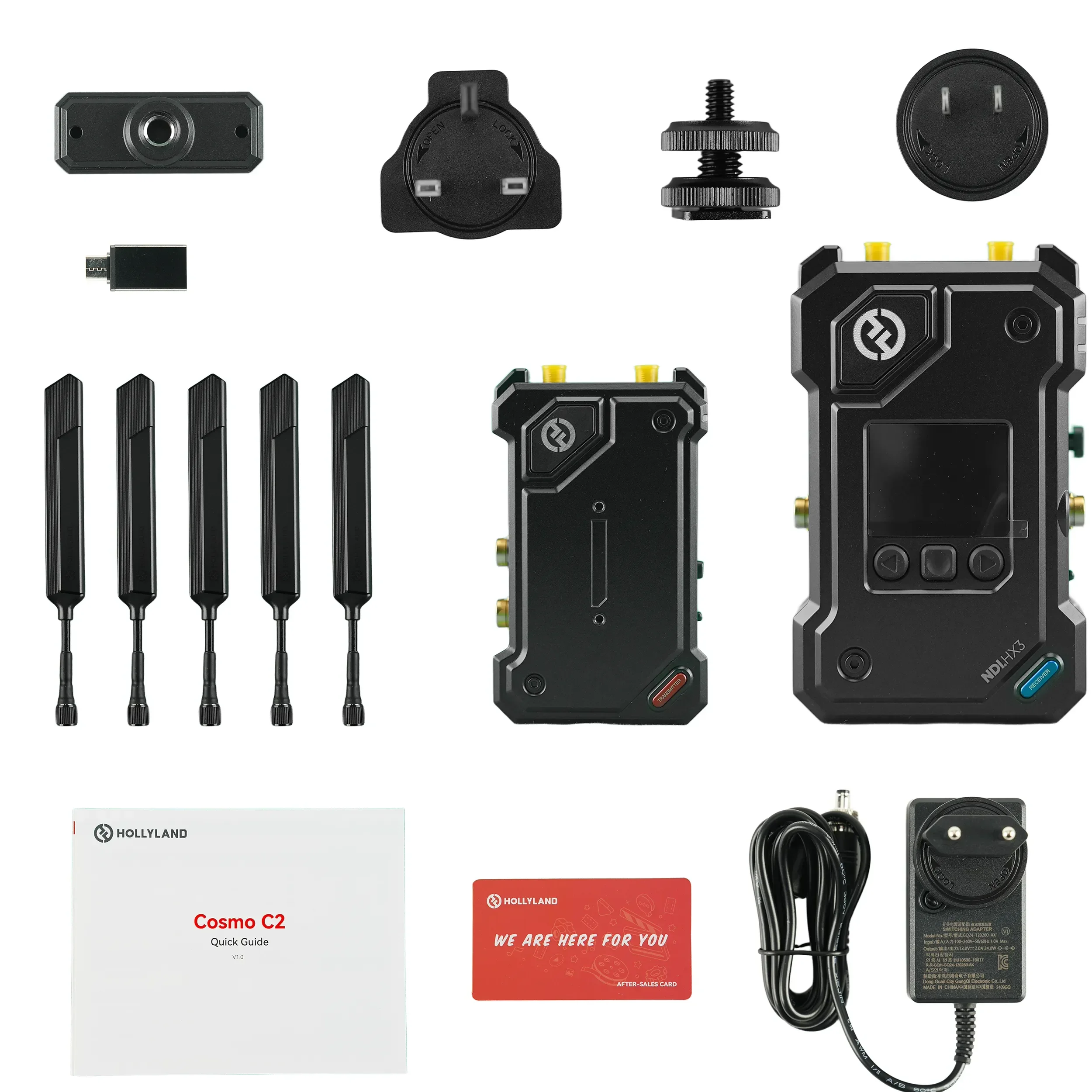 סט וידאו אלחוטי HDMI/SDI למרחק של 1000 מ'  Hollyland Cosmo C2
