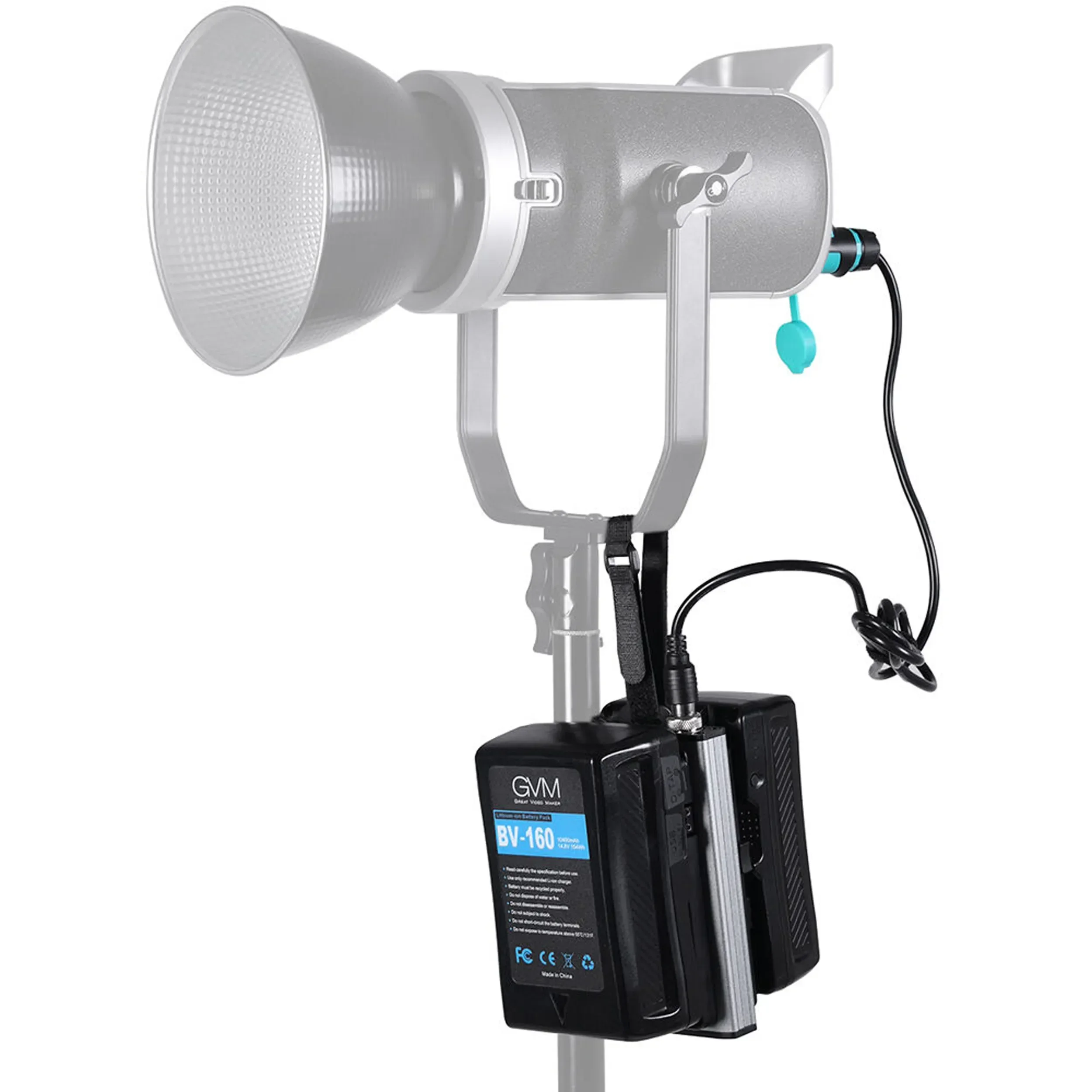 מתאם סוללות V-LOCK לפנסי GVM PROSD300