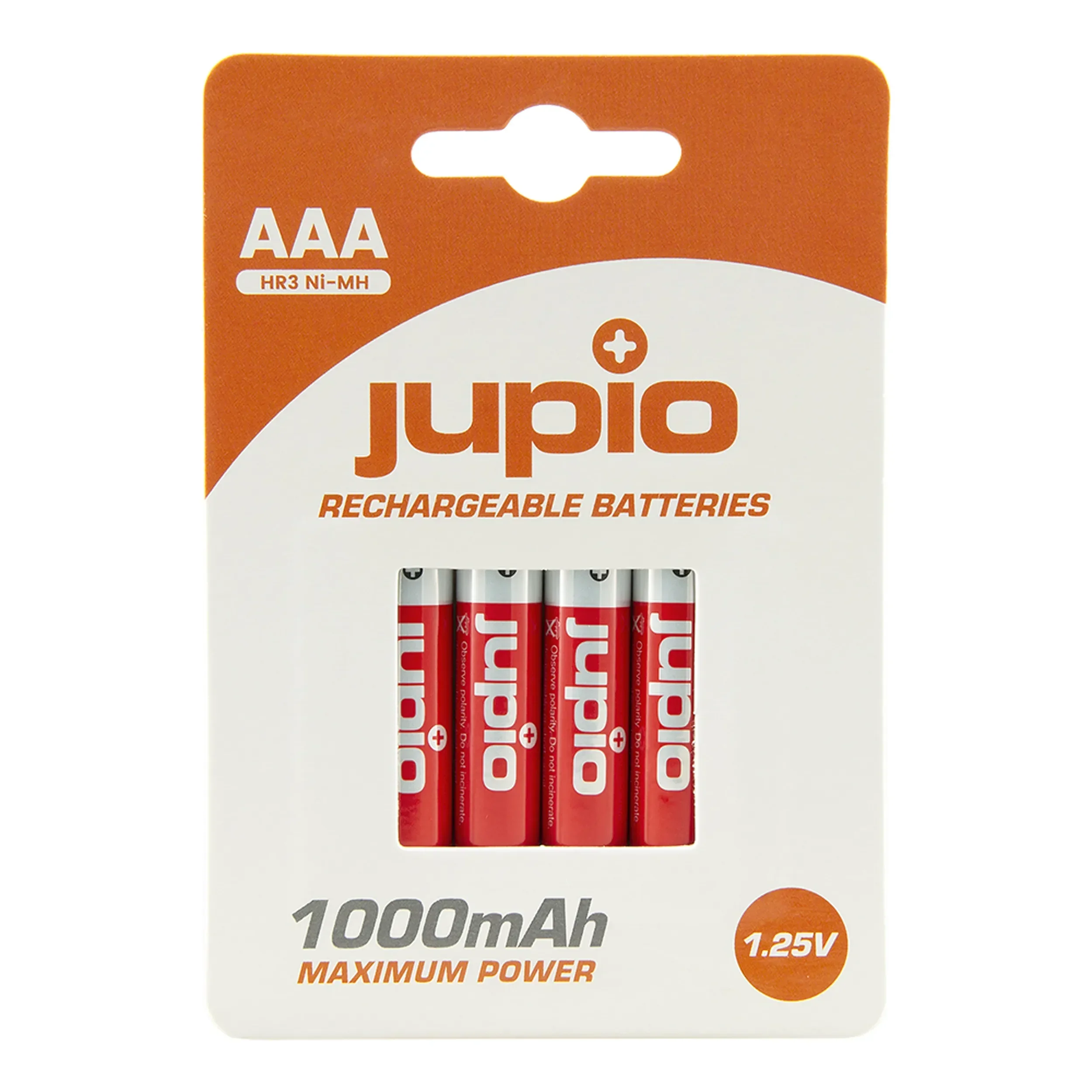 סט 4 סוללות AAA נטענות Jupio 1000mAh