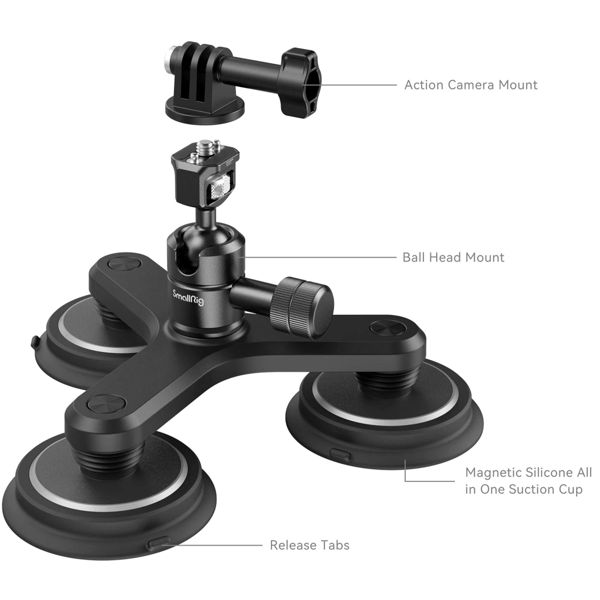 מעמד מגנטי משולש למצלמות אקסטרים SmallRig 4468